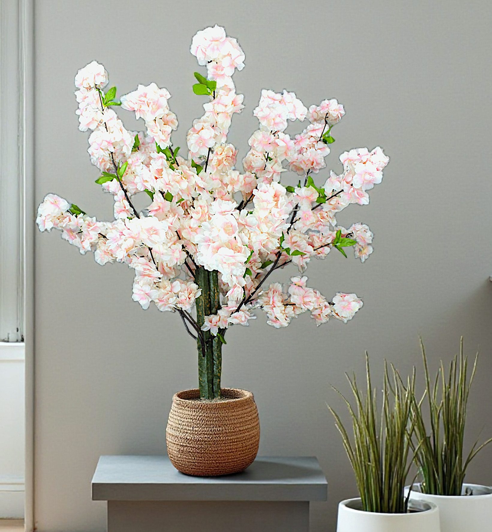 Kunstpflanze künstliche Kirschblüte Kunstbaum Zimmerpflanze Deko Kirschblüt günstig online kaufen