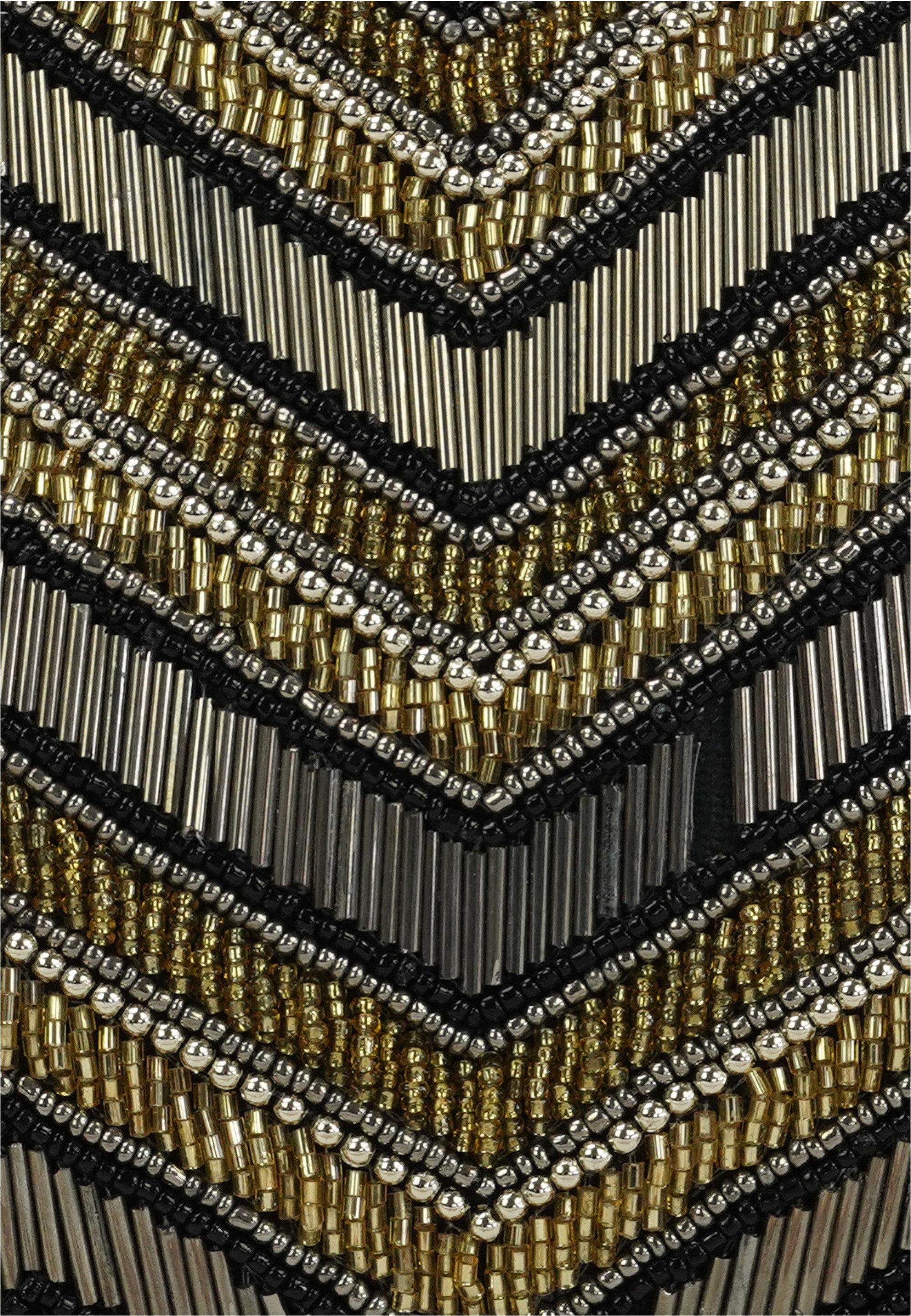 Harpa Schultertasche LORIETTA, mit aufwendiger Perlen-Stickerrei