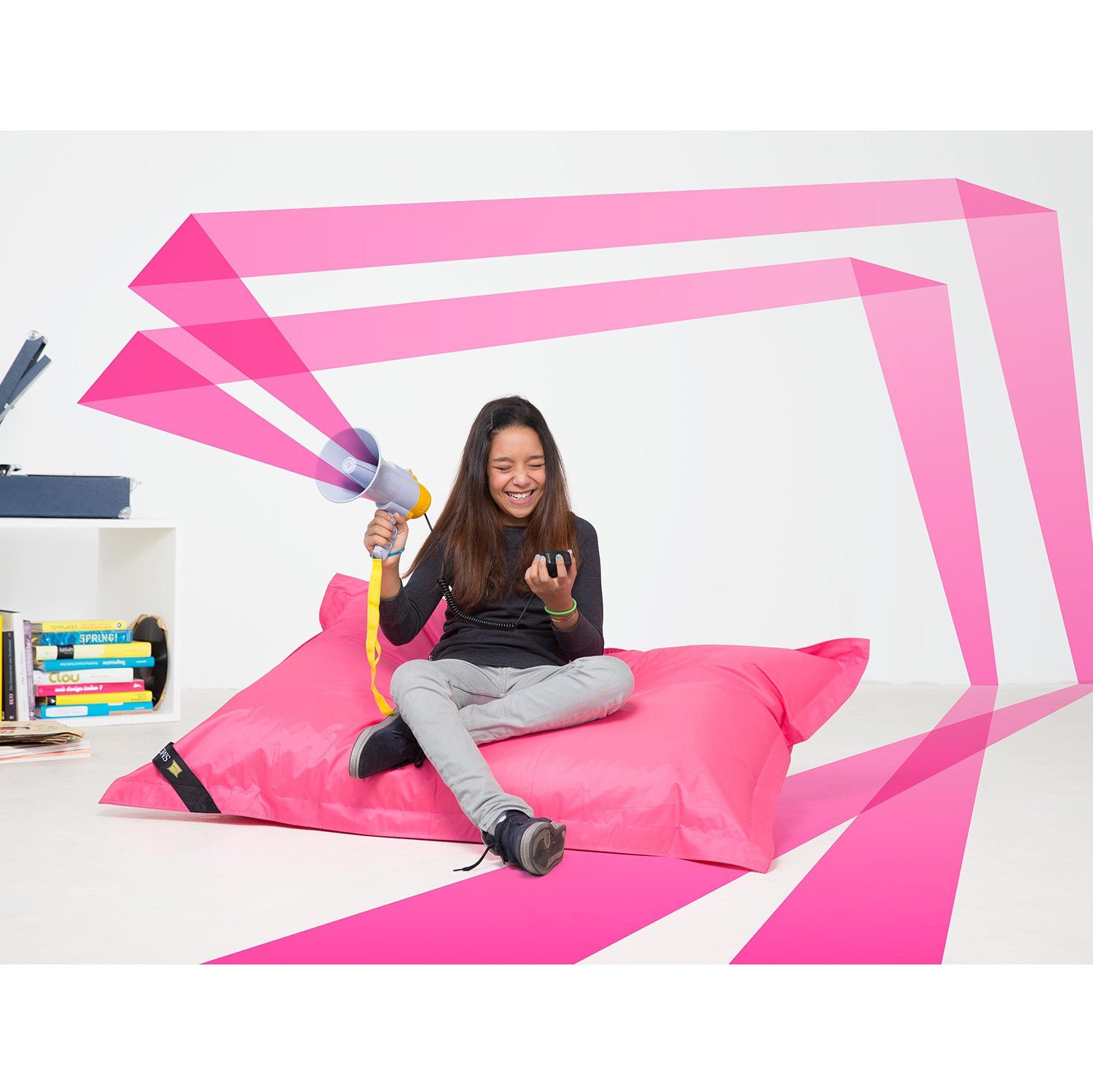 Smoothy Sitzsack SMOOTHY Neon Sitzsack Kinder 90x45x110 cm - Sitzsack aus Kunstleder