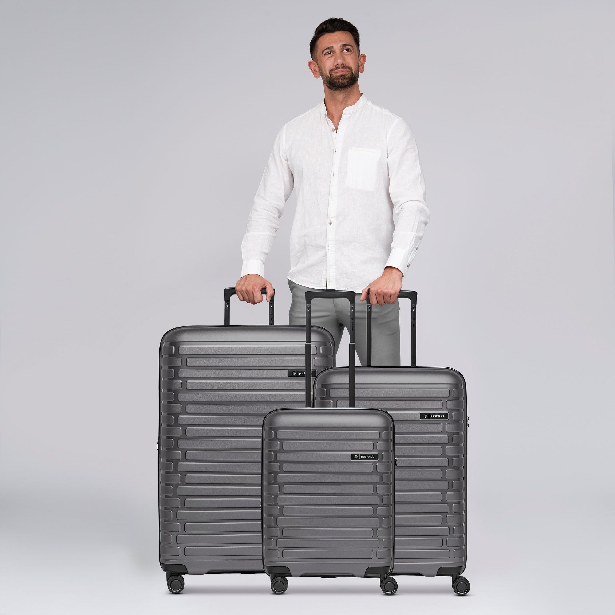Pactastic Trolleyset Collection 04, 4 Rollen, (3-teilig, 3 tlg), Polypropylen