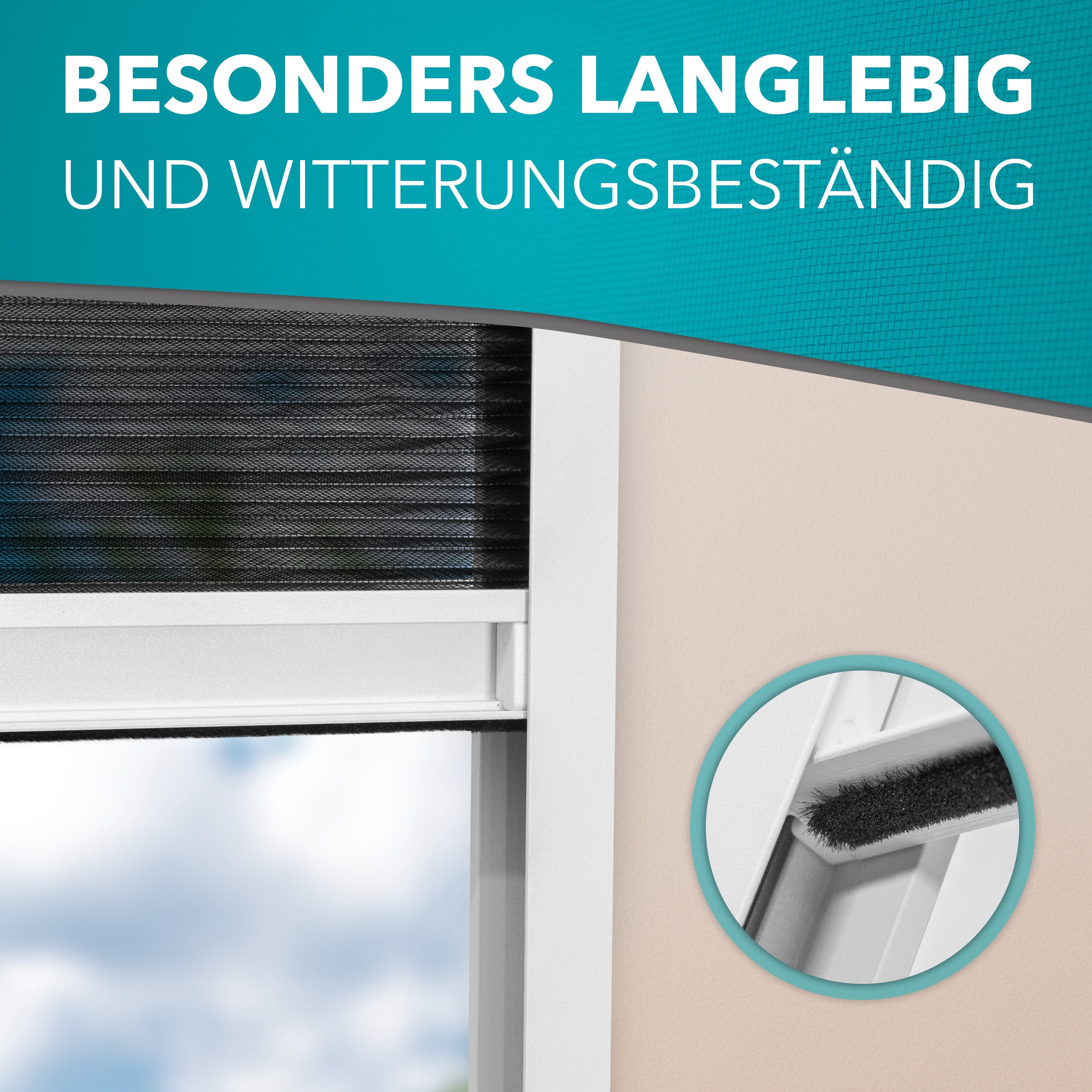 APANA Insektenschutz-Fensterrahmen Fliegengitter Insektenschutz Dachfenster Plissee Alurahmen Bausatz, Farbe:braun (RAL8001),Größe (Breite x Höhe):80 x 160 cm