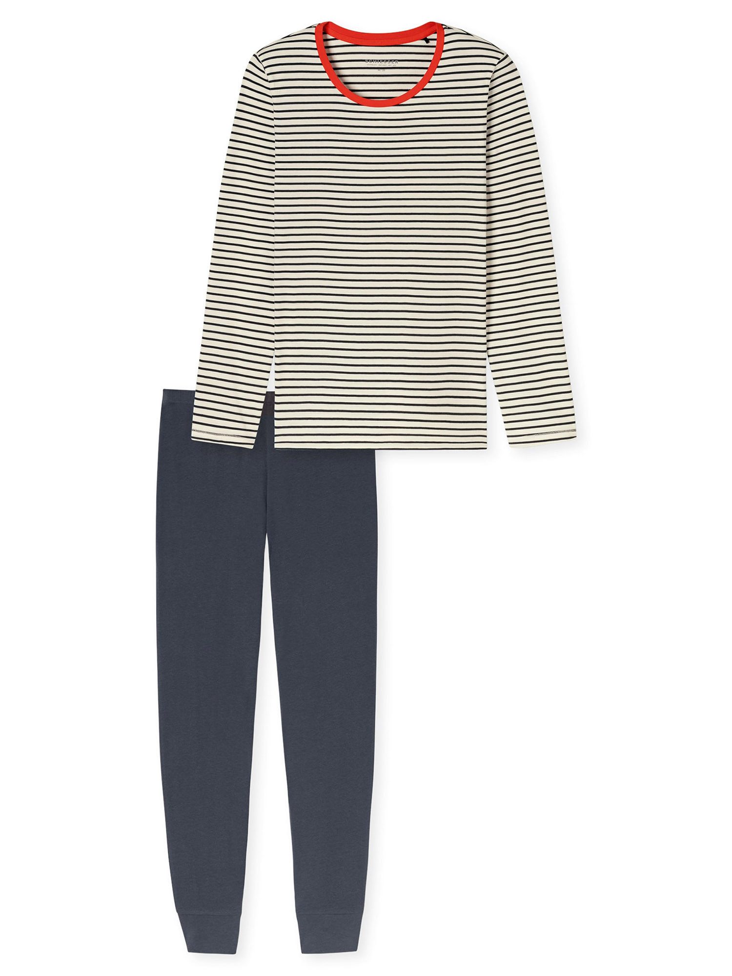 Schiesser Schlafanzug Casual Essentials (2 tlg) schlafanzug schlafmode bequem