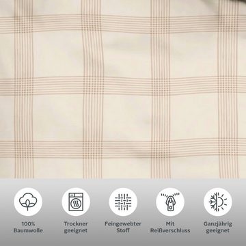Bettwäsche Check in Gr. 135x200, 155x220 oder 200x200 cm, OTTO products, Renforcé (Bio-Baumwolle), 2 teilig, Bettwäsche aus Bio-Baumwolle, nachhaltige Bettwäsche im Karo-Design