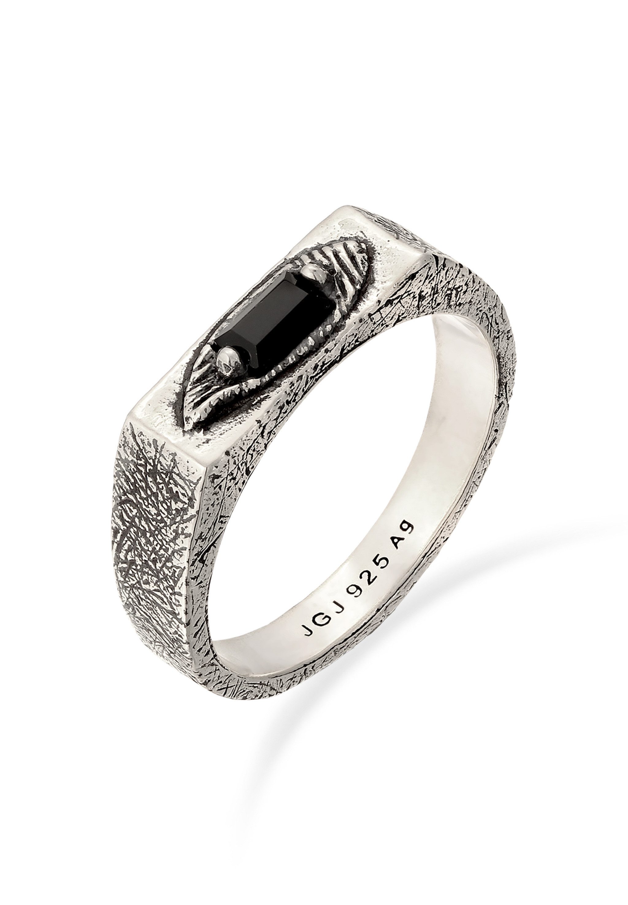 Siegelring Siegelring Onyx Schwarz 925 Sterling Silber