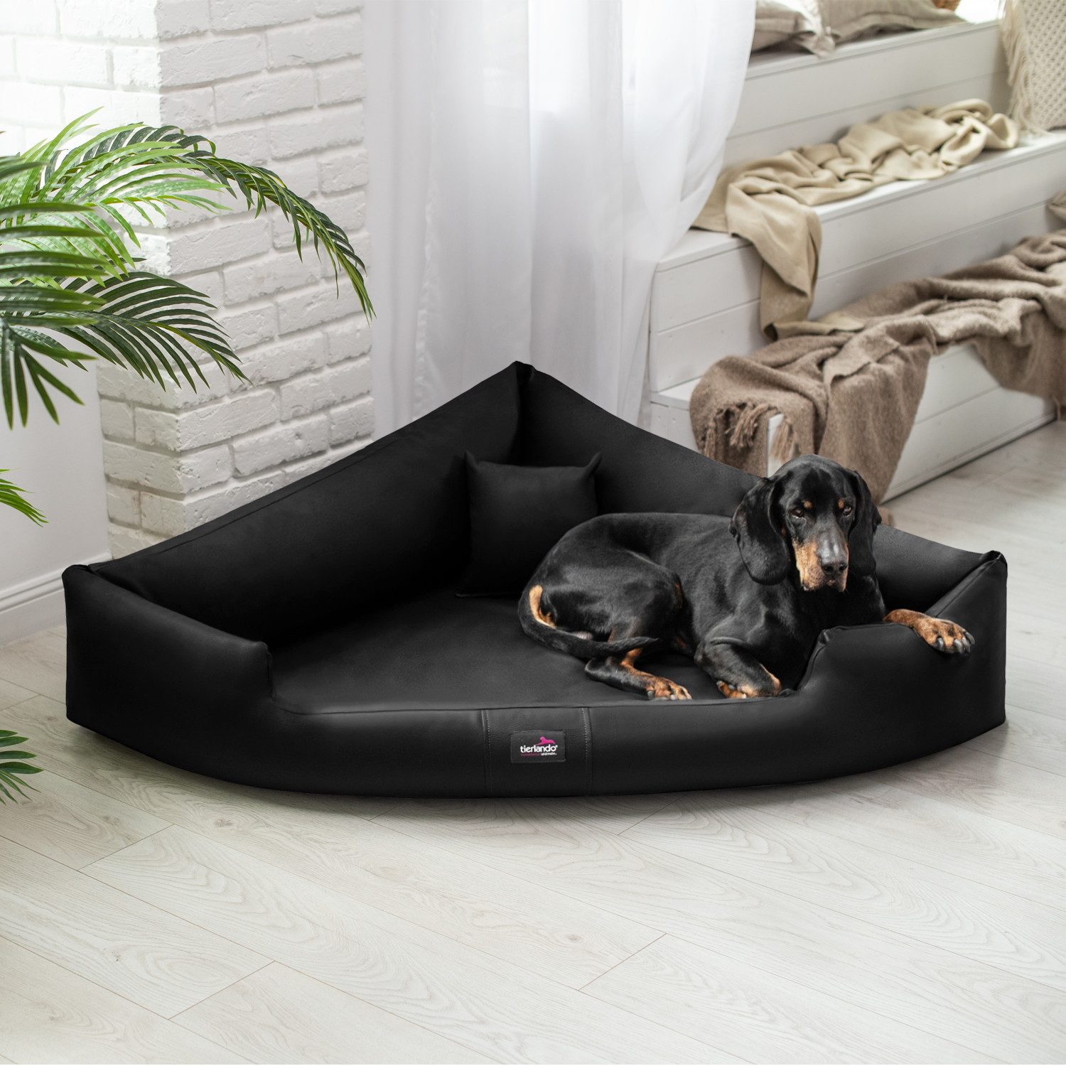 tierlando® Tierbett TRIVIA EASY CLEAN Orthopädisches Eckhundebett