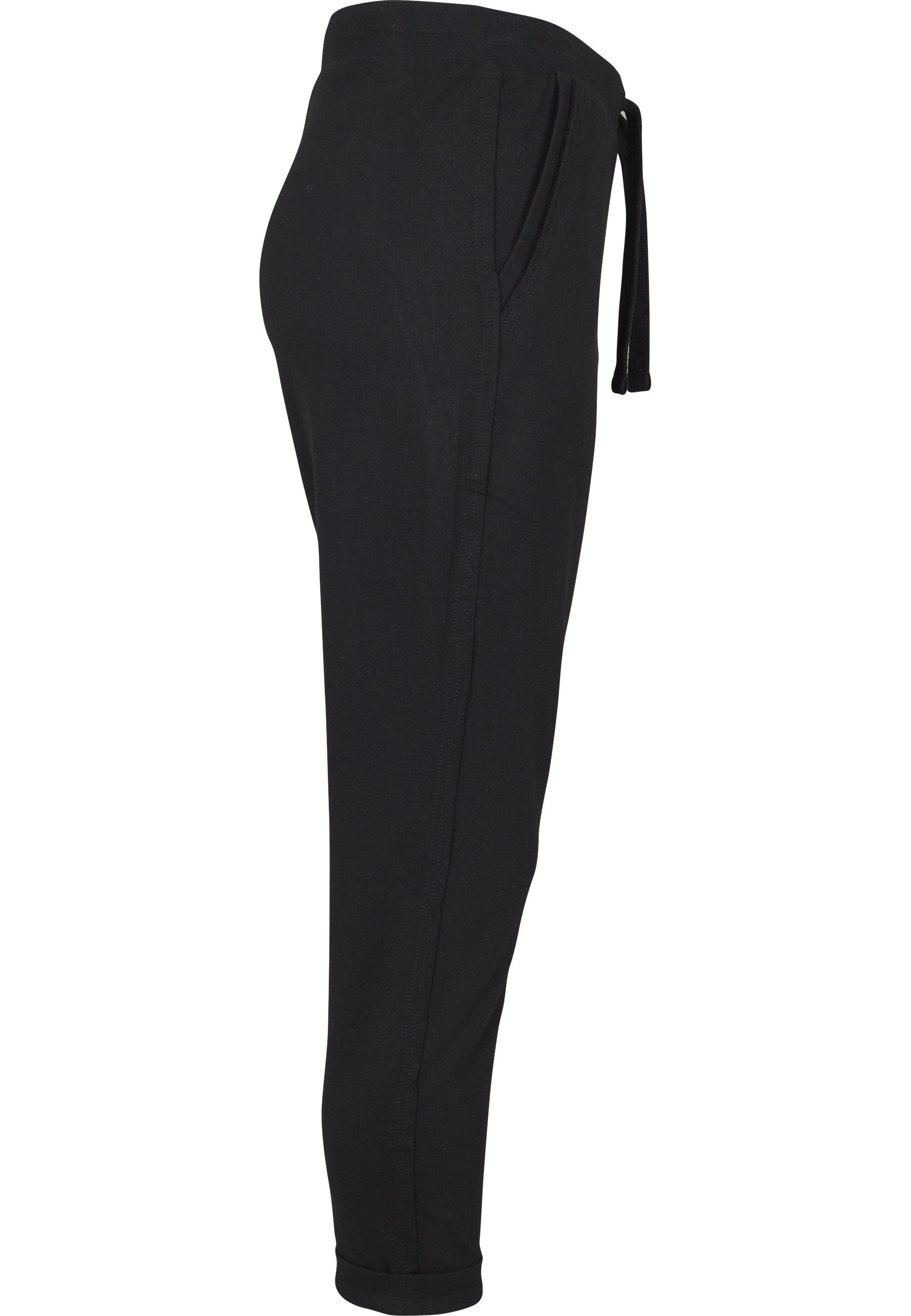 URBAN CLASSICS Stoffhose Urban Classics Damen Ladies Open Edge Terry Turn Up Pants (1-tlg)