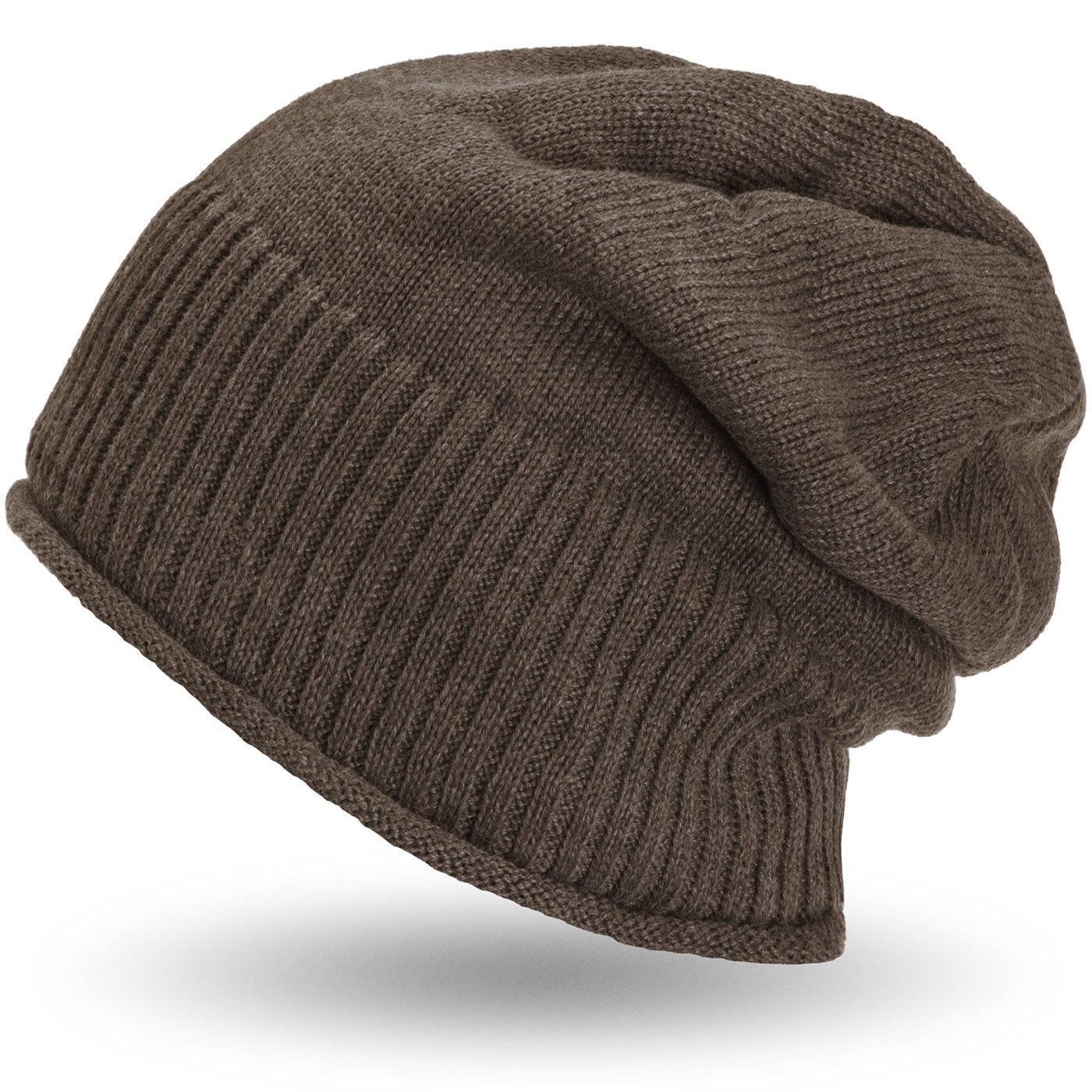 compagno Strickmütze (1-St) Gefütterte Wintermütze für Herren und Damen Mütze Beanie Haube