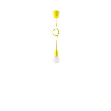 famlights Hängeleuchte, Pendelleuchte Dani in Gelb E27 1-flammig, keine Angabe, Leuchtmittel enthalten: Nein, warmweiss, Hängeleuchte, Pendellampe, Pendelleuchte