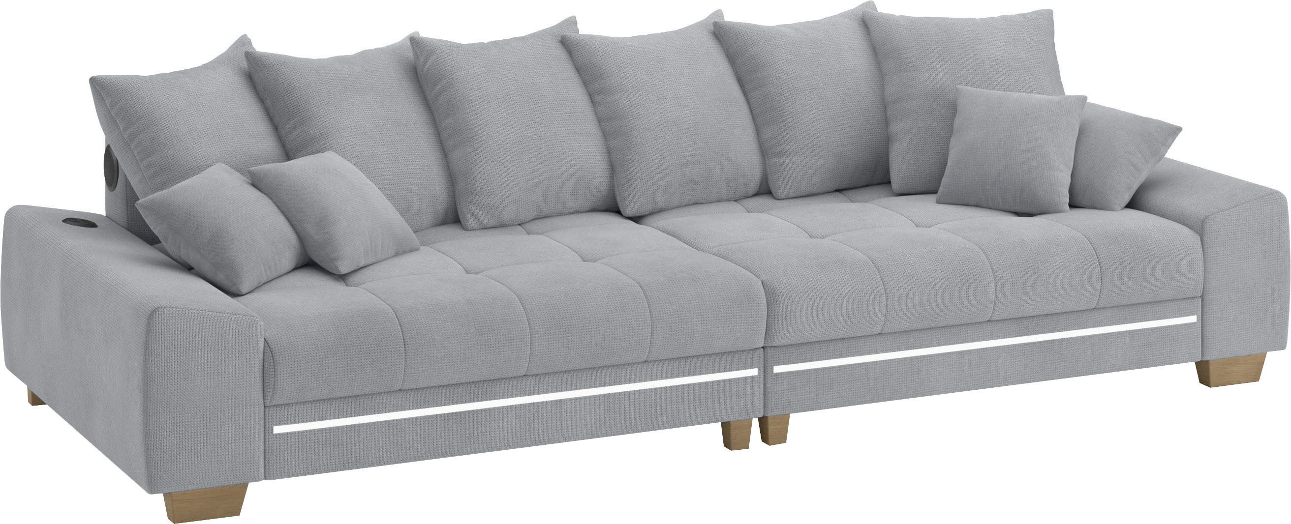 Mr. Couch Big-Sofa Nikita II, mit RGB-LED, Bluetooth-Soundsystem, Kaltschaum