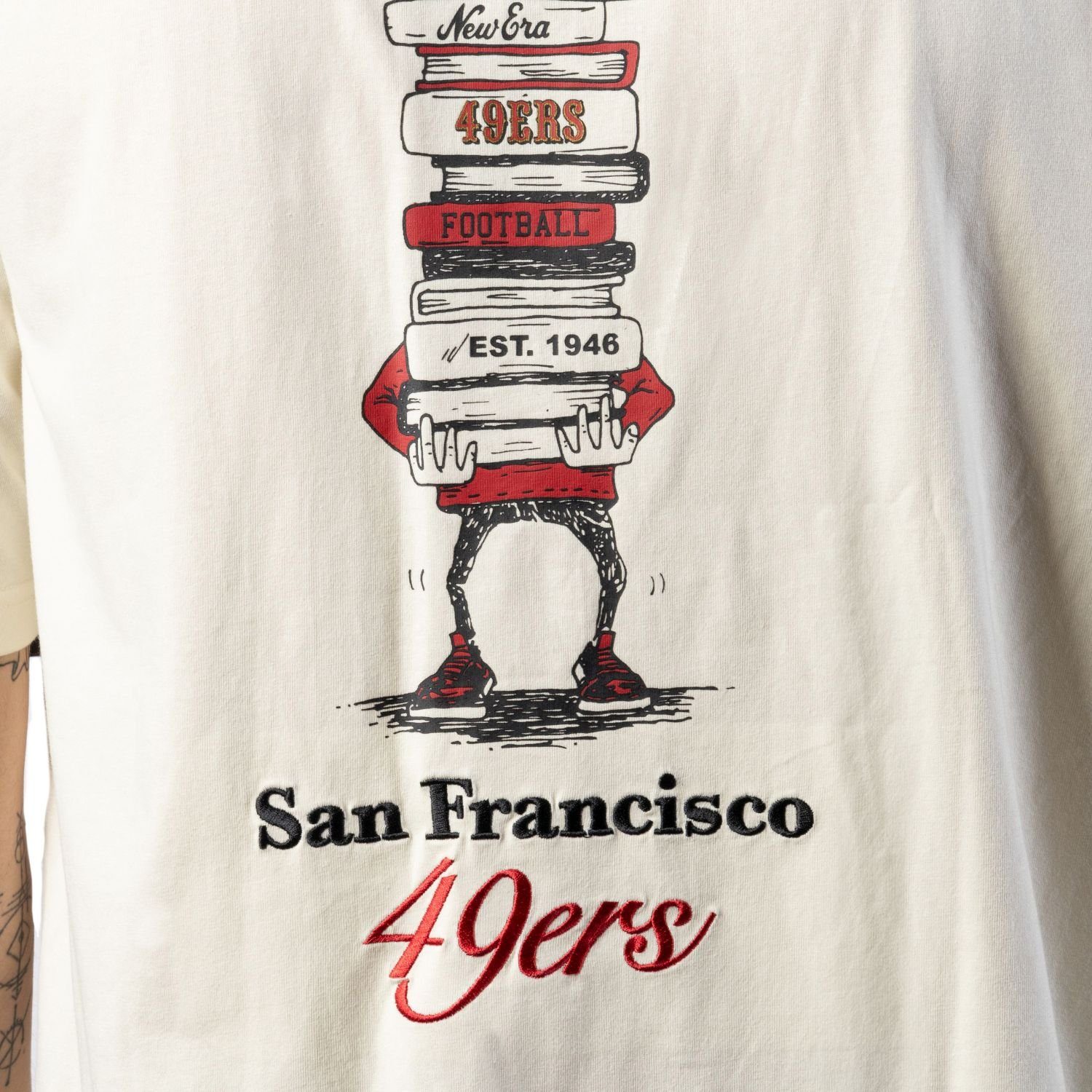 BOOK 49ers Francisco Print-Shirt San CLUB New Era Oversized