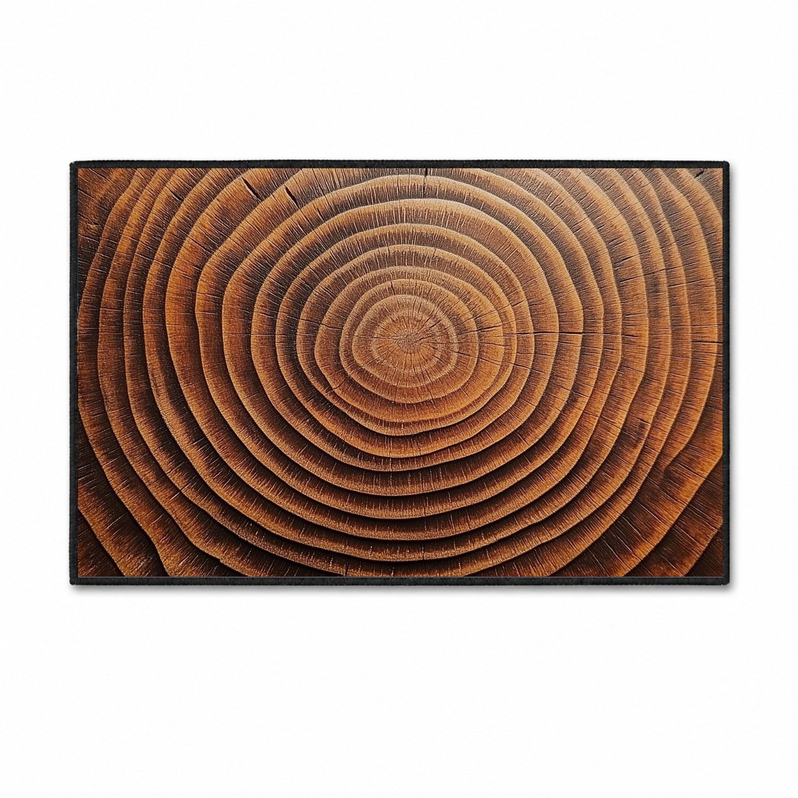 Jumpeak Teppich Baumring Holzoptik Teppich, tepichwohinzimer, teppich waschbar, Rechteckig, Höhe: 5 mm, länglicher teppich,Kunstkaschmir, teppich pflegeleicht, große teppiche