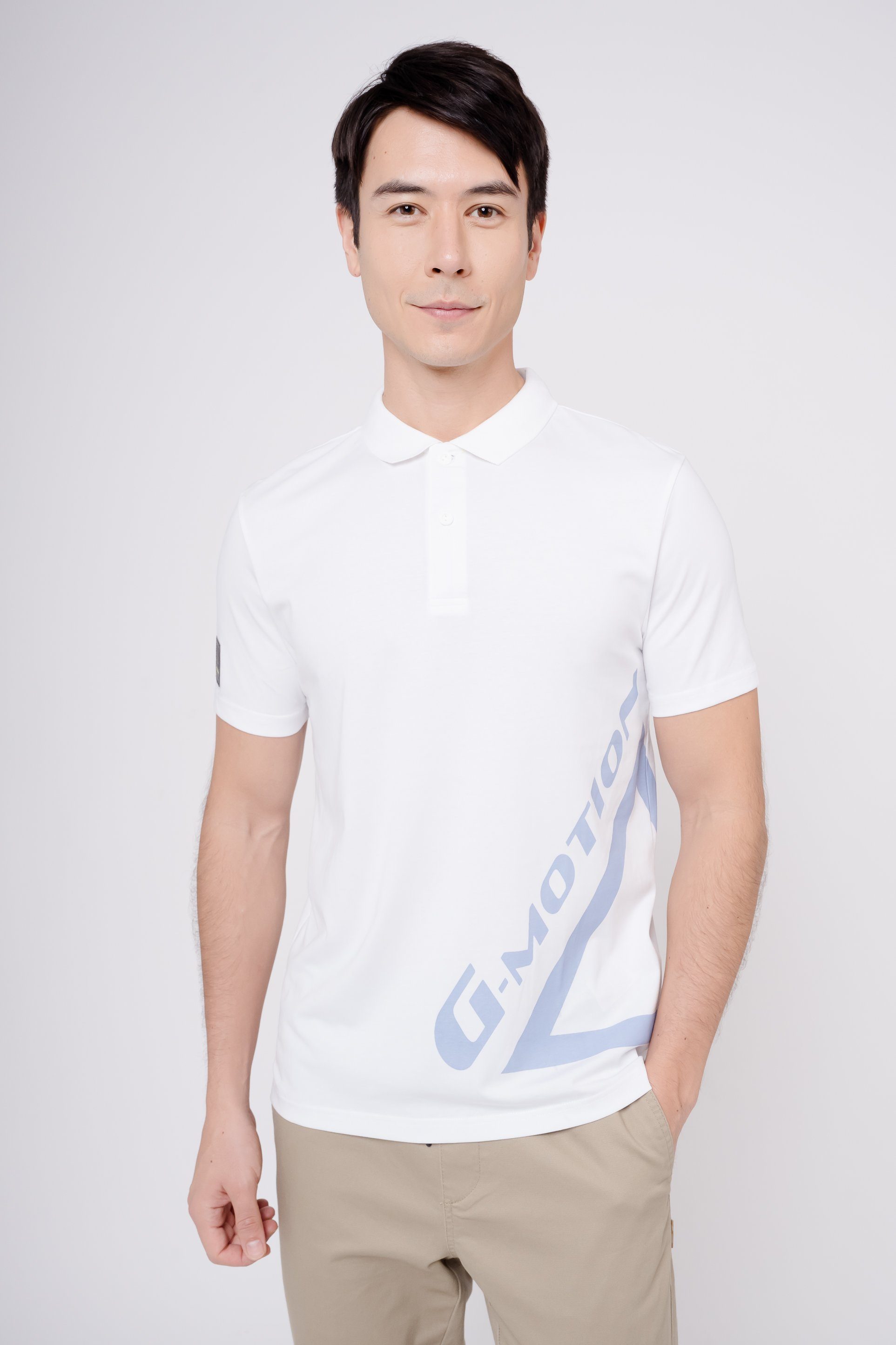 GIORDANO Poloshirt mit praktischer Quick-Dry-Funktion weiß