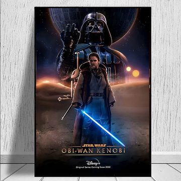 TPFLiving Kunstdruck (OHNE RAHMEN) Poster - Leinwand - Wandbild, Disney Marvel - Star Wars - Obi-Wan Kenobi - (Leinwand Wohnzimmer, Leinwand Bilder, Kunstdruck), Leinwand bunt - Größe 20x30cm