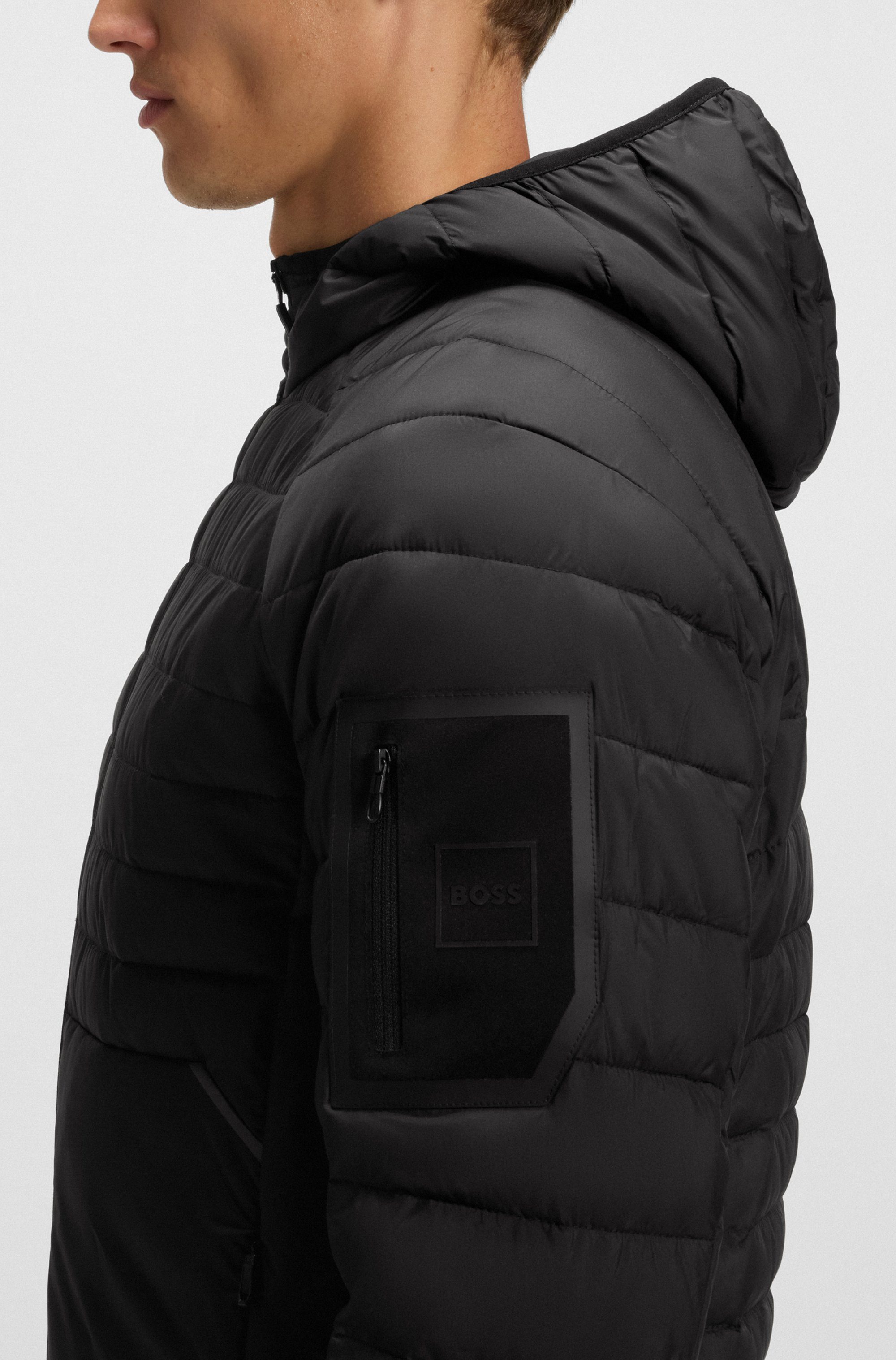 BOSS GREEN Steppjacke Kapuze, Regular Fit, günstig online kaufen