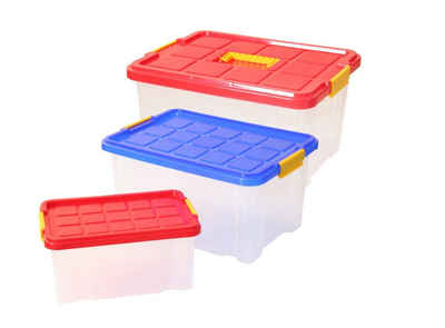 axentia Stapelbox (Set, 3 St), Universalboxen, Spielzeugkisten
