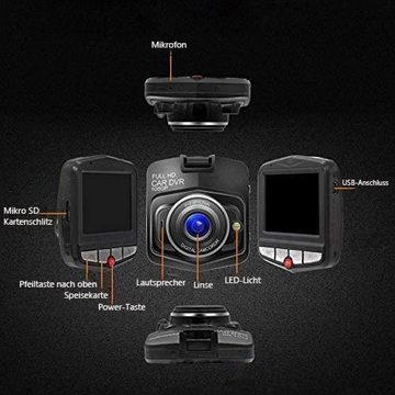 GelldG Dashcam Auto vorne hinten Autokamera mit IPS Bildschirm Dashcam
