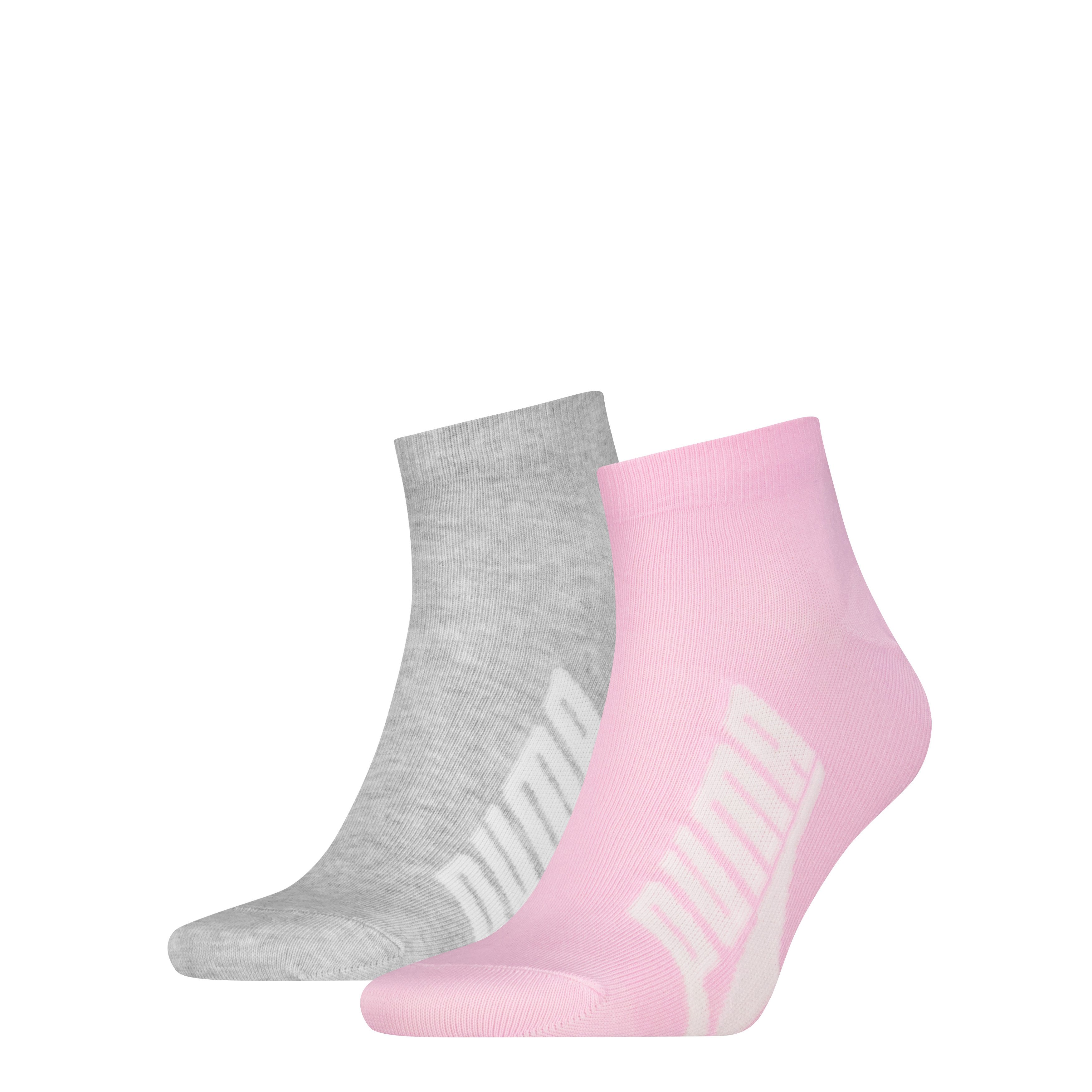 PUMA Kurzsocken PUMA UNISEX BWT LIFESTYLE QUARTER (2 Paar) mit großem Logoschriftzug