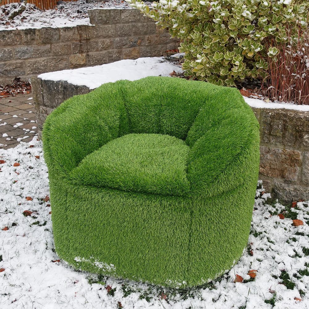 Kögler Gartenfigur AniPlants, Grasfigur, "Möbel", Sessel m. Armlehne, Gartendeko, 75 cm
