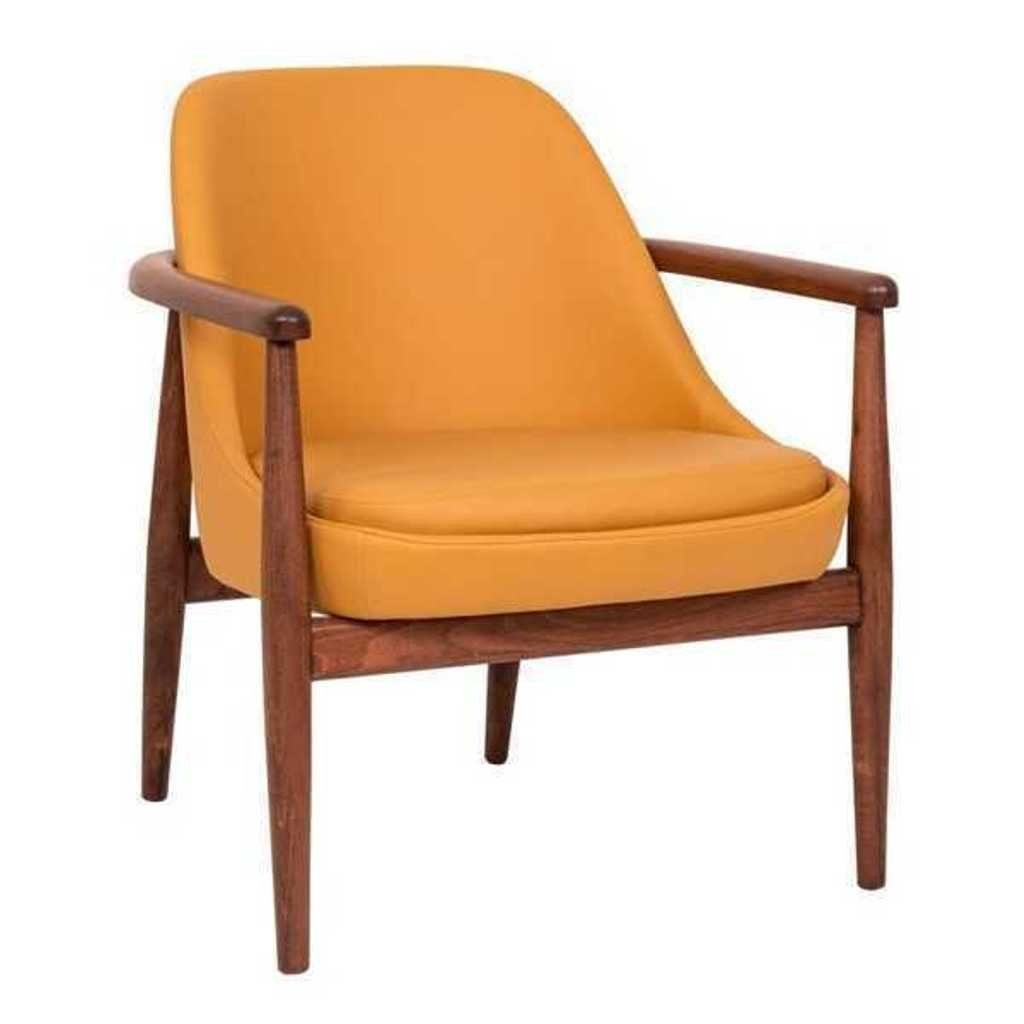 JVmoebel Esszimmerstuhl Designer Gelb Polster Stuhl Esszimmerstühle Holzgestell Einsitzer (1 St), Made in Europa
