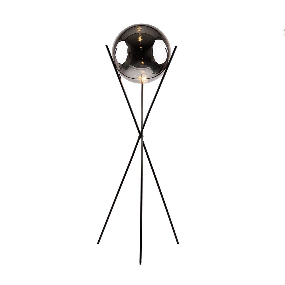 Glas-Stehlampe Stehlampe 40cm s.luce Schwarz/Klar Sphere