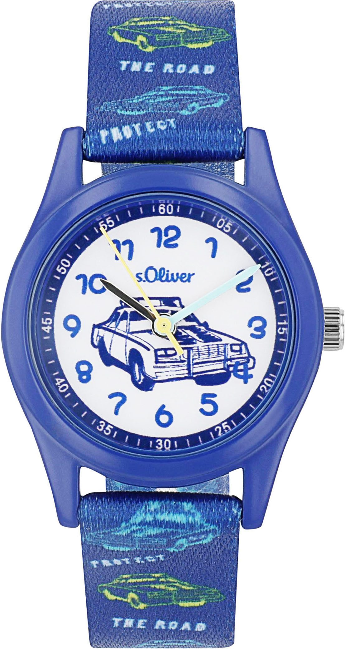 s.Oliver Quarzuhr 2039527, Armbanduhr, Kinderuhr, Autos, Schulanfang, Geburtstag, Geschenkidee