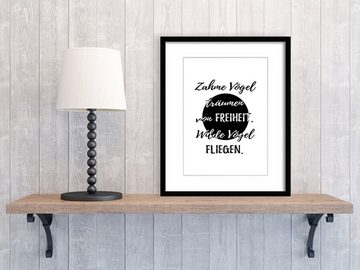 artissimo Poster Poster mit Spruch DinA4 Bild Sprüche Motivation Reisen schwarz-weiß, Zitate und Sprüche: Motivation