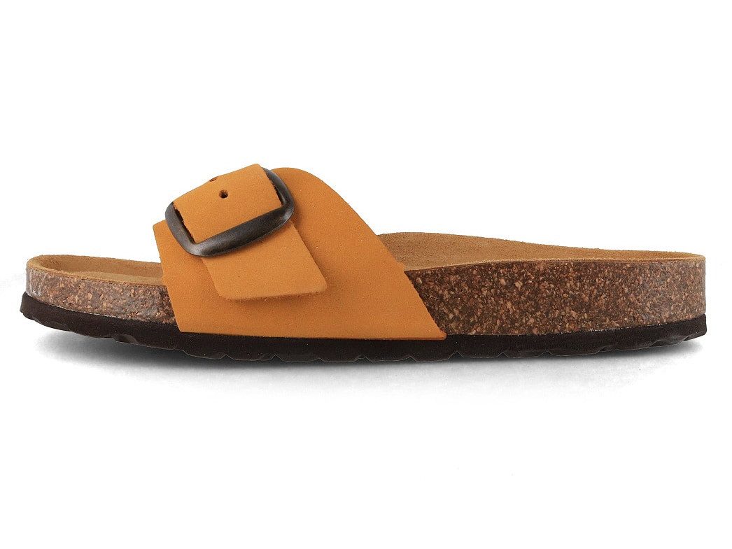 Tuffeln Damen Pantoletten Sandalen Fehmarn für schmale Füße Hausschuh mit gepolstertem Tieffussbett