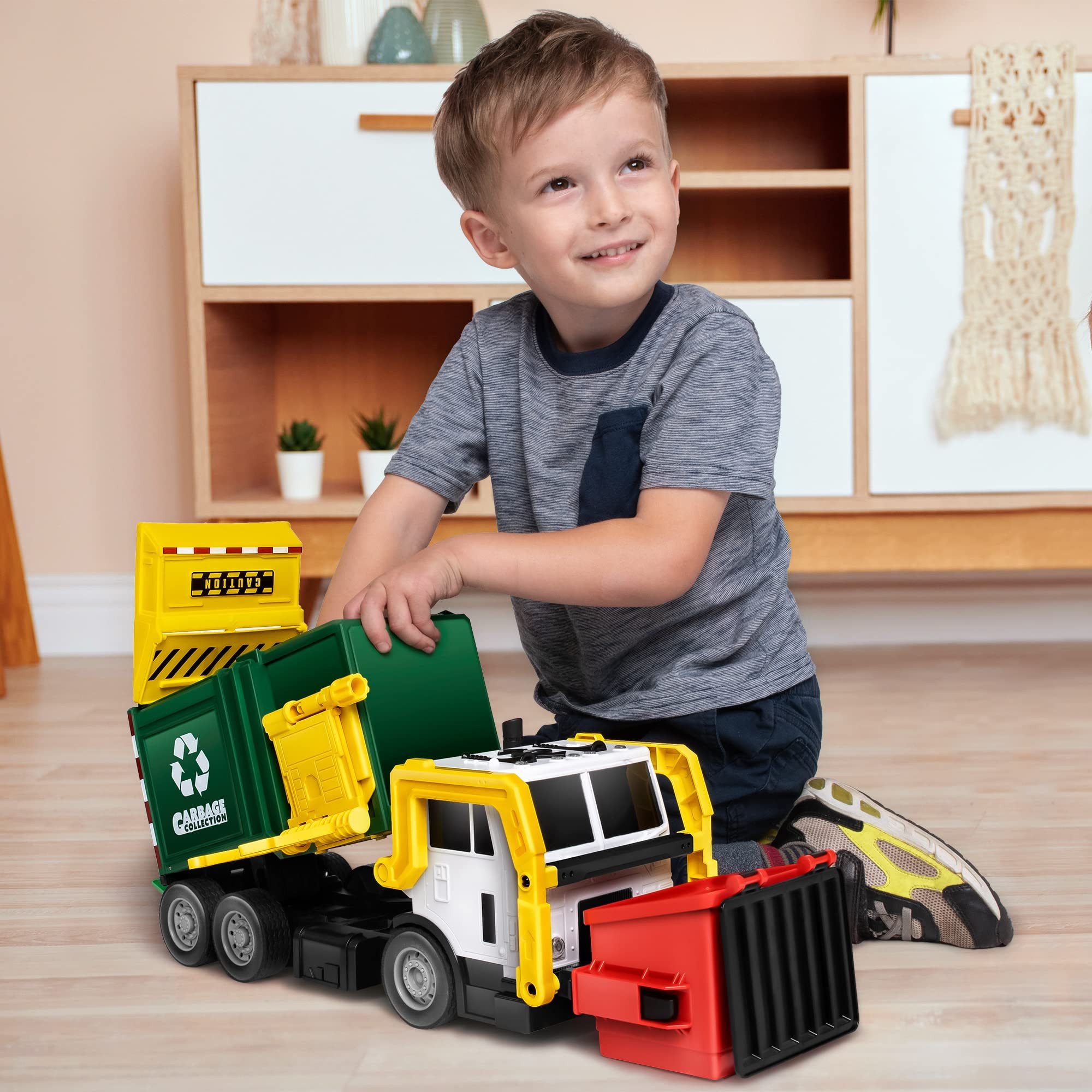 JOYIN Spielzeug-Auto Müllauto Spielzeug mit Lichtern günstig online kaufen
