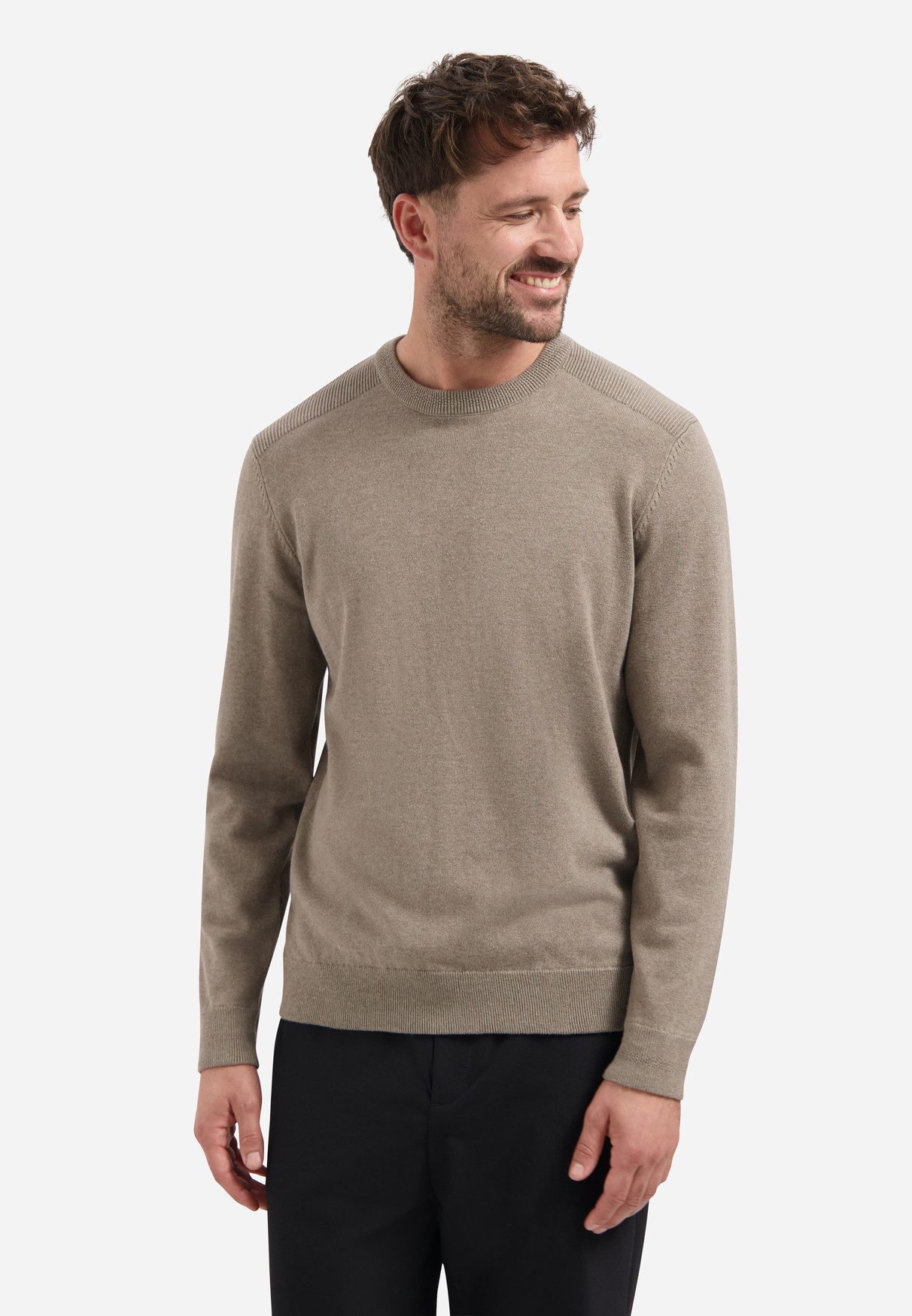 NO EXCESS Strickpullover Pullover mit Rundhals - Regular Fit