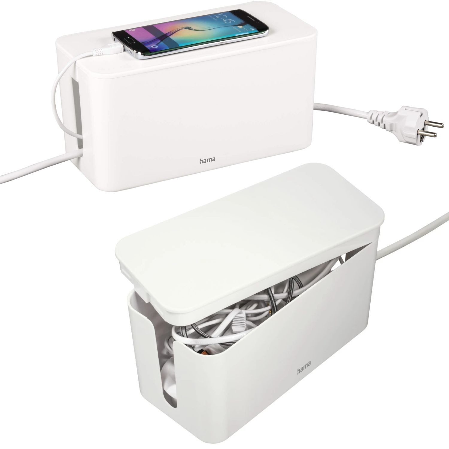 Hama Kabelbox Design Kabelbox Mini Weiß Kabelmanager Ladebox, (1x Kabelbox, günstig online kaufen