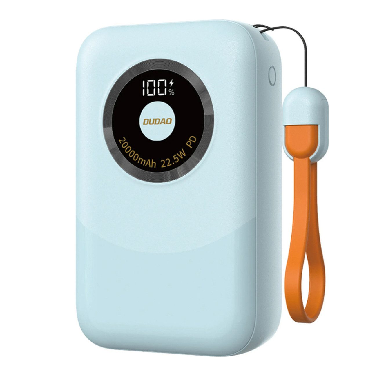 Dudao K21 Powerbank K21 Mini 10000 mAh (5, 9, 12 V), Kompakte Powerbank 10000mAh mit 22,5W und integriertem Kabel