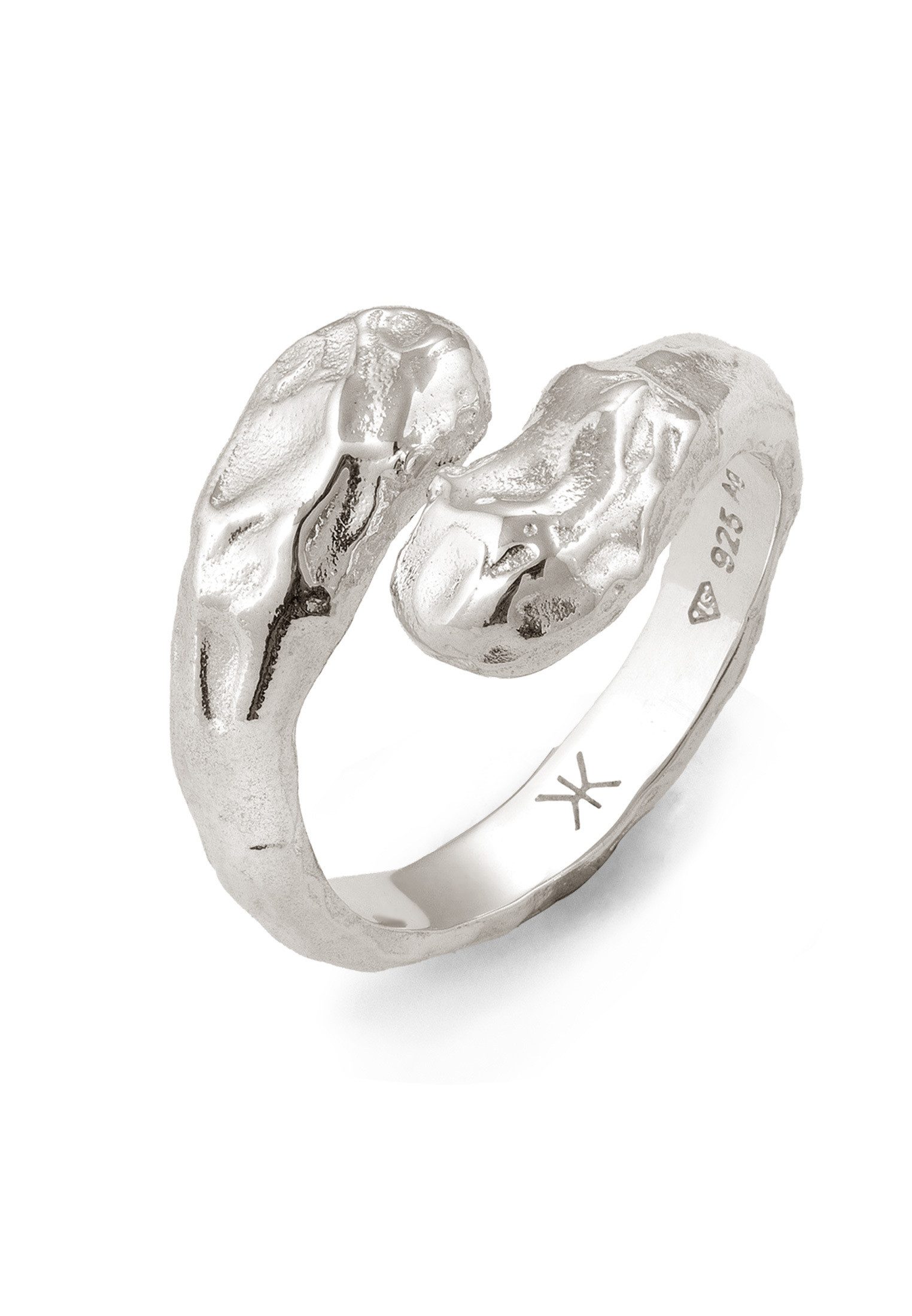Silberring Wickelring Strukturiert 925 Sterling Silber