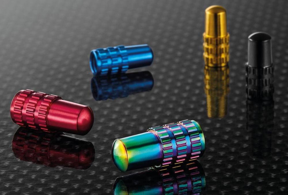 Token Fahrradpumpe TOKEN Valve Cap schwarz für SV paarweise