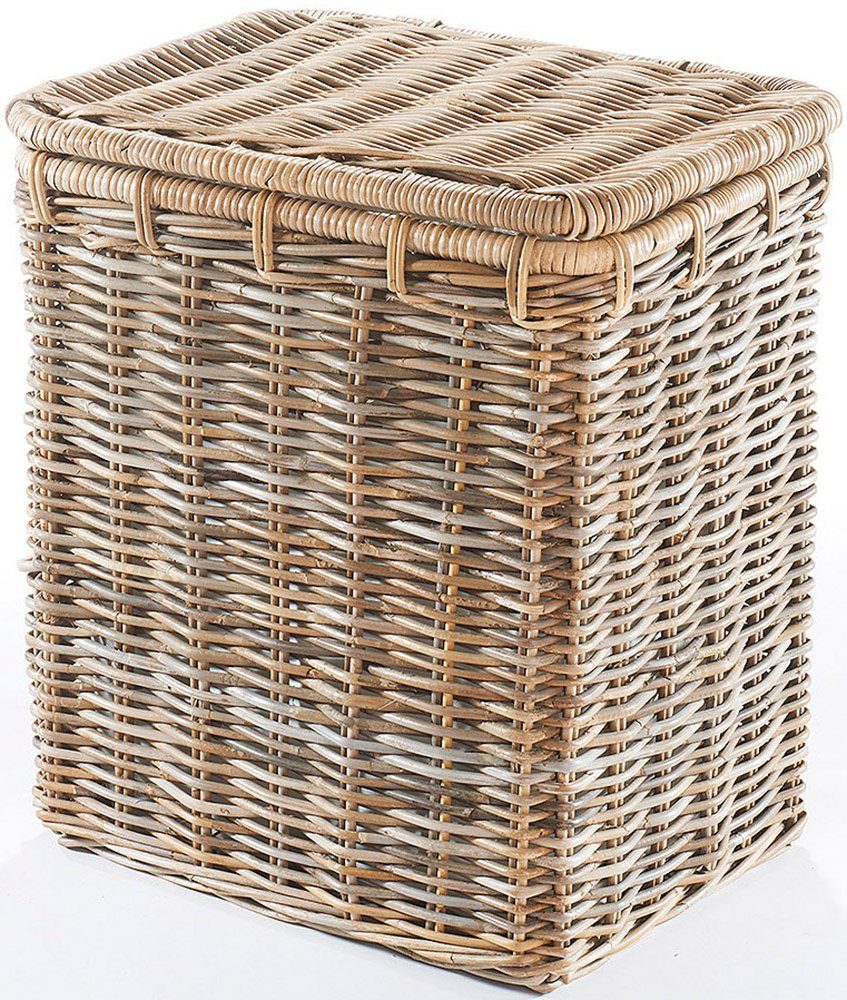 Kobolo Wäschekorb »Wäschebehälter eckig Rattan KubuGrey 50x38x56 cm
