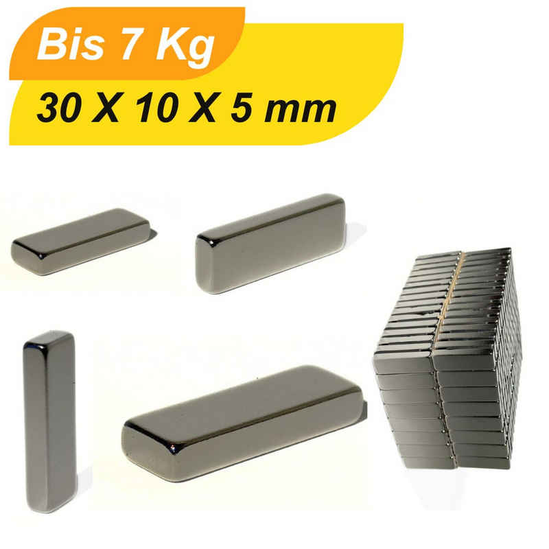 Magnet Neodym-Magnete F30 x 10 x 5Supermagnete mit hoher Haltekraft Magnet (1-St)