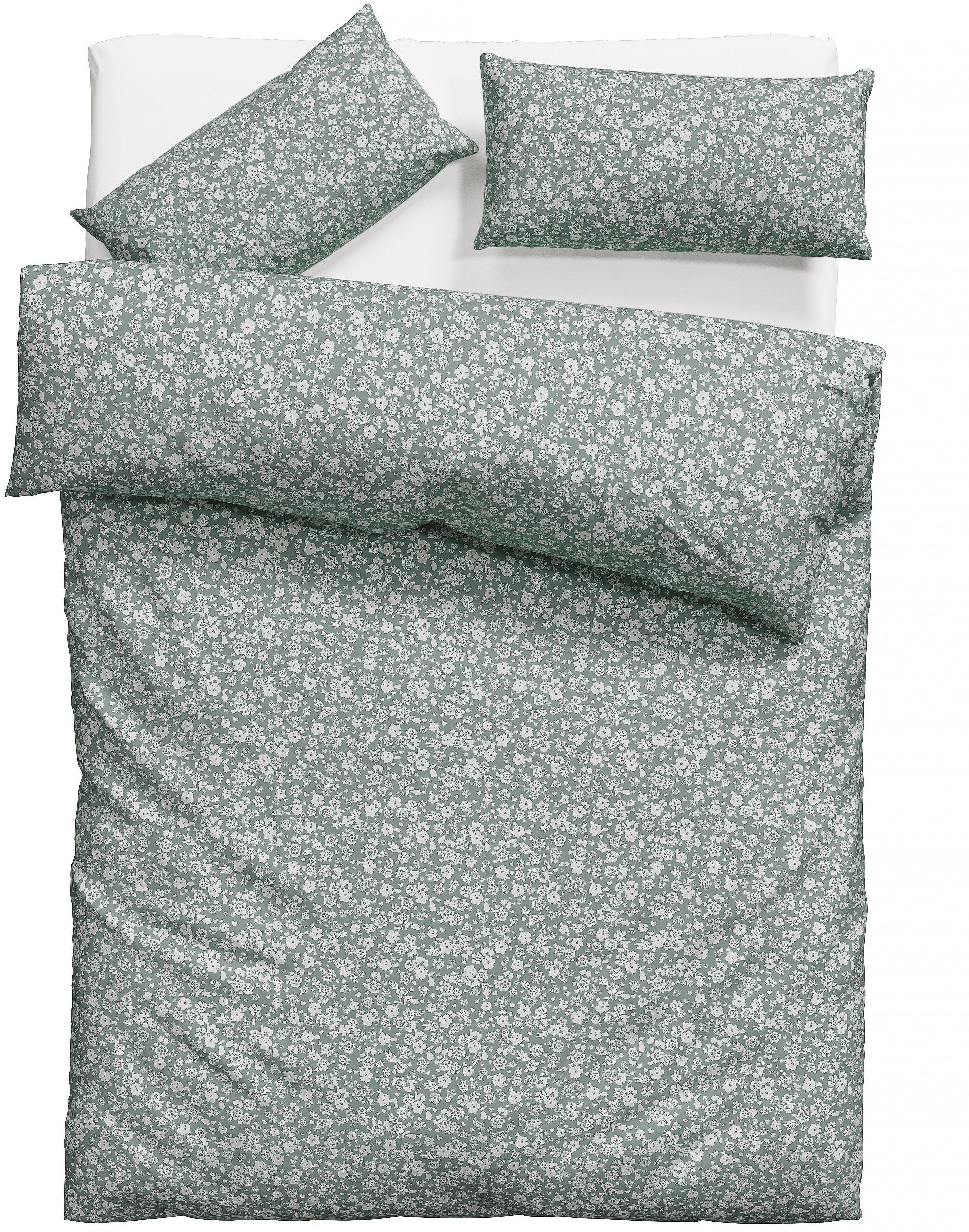 OTTO home Bettwäsche Mariby, Renforcé, 2 teilig, mit feinem Blümchen Design, skandinavisch, romantische Bettwäsche