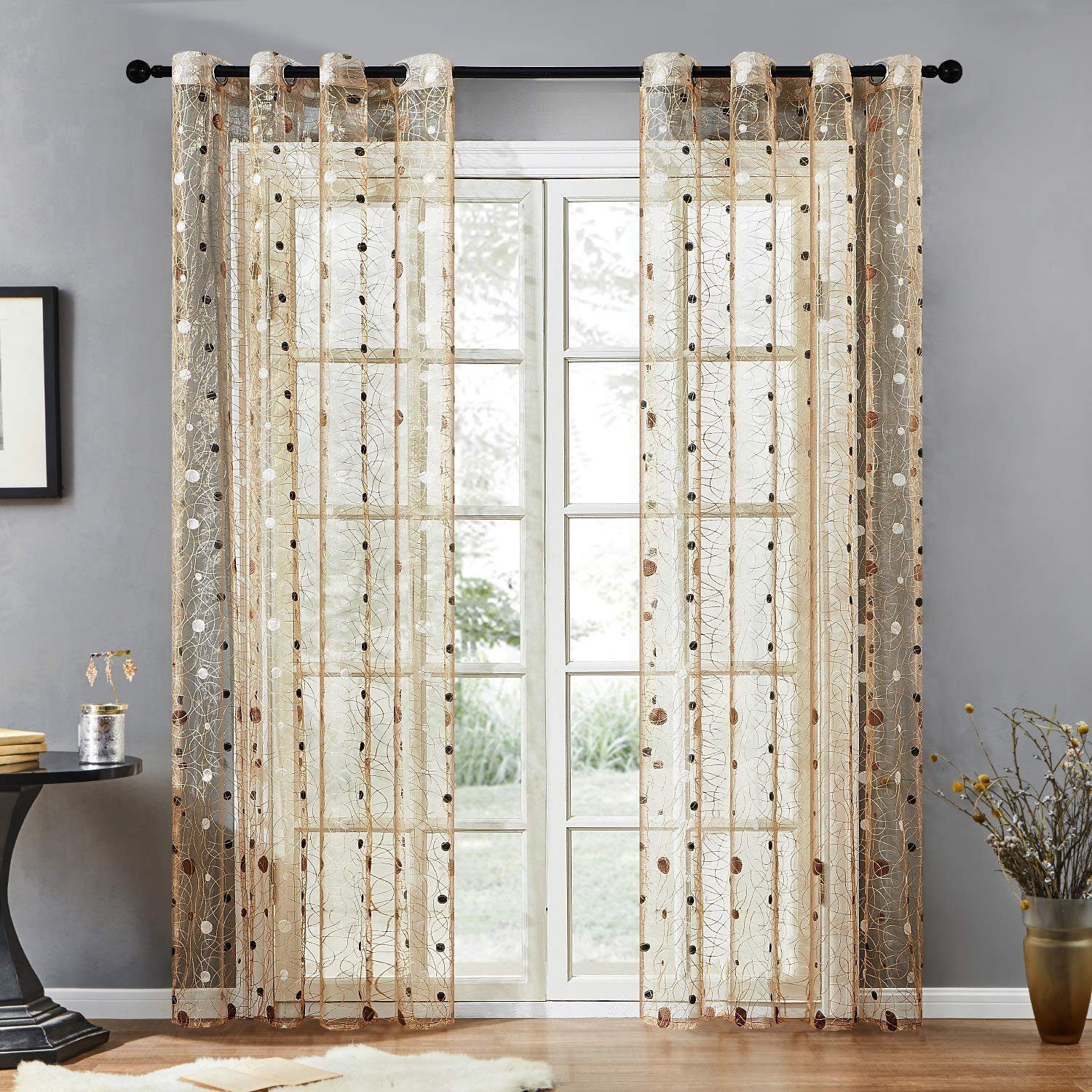 BYSURE Gardine, Ösen (2 St), halbtransparent, günstig online kaufen
