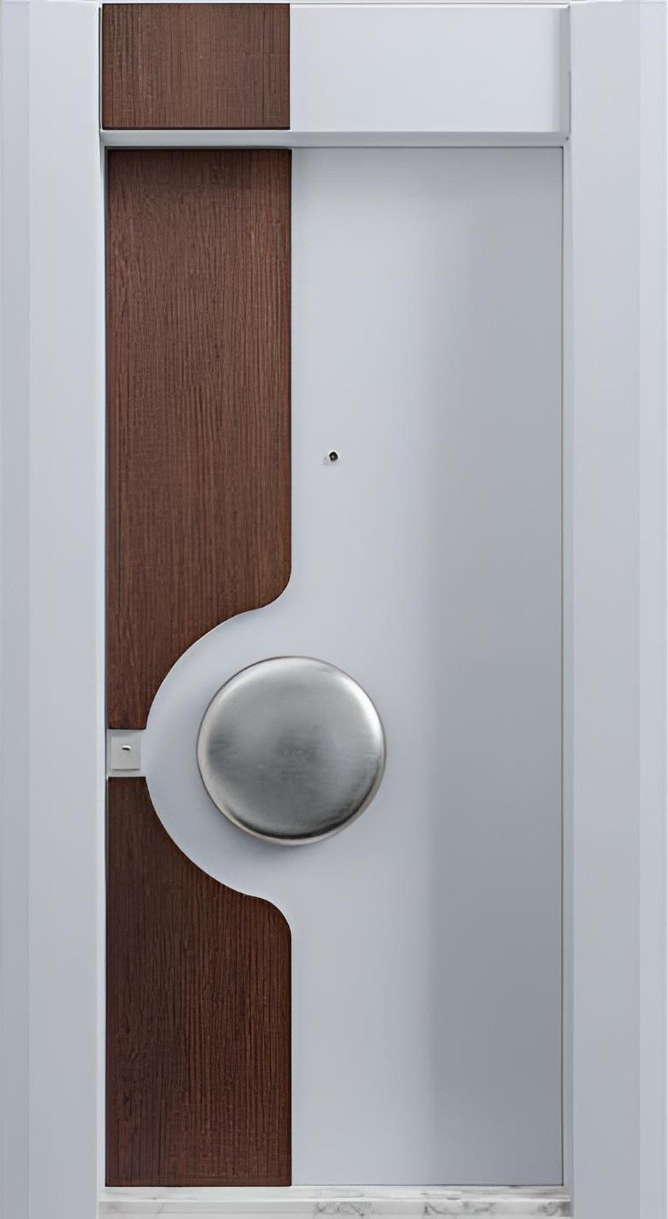 Xlmoebel Haustür XLMOEBEL Designer Kompletttür in Grau mit Aluminium-Kern (Kompletttür, 1-St), Made in Europa