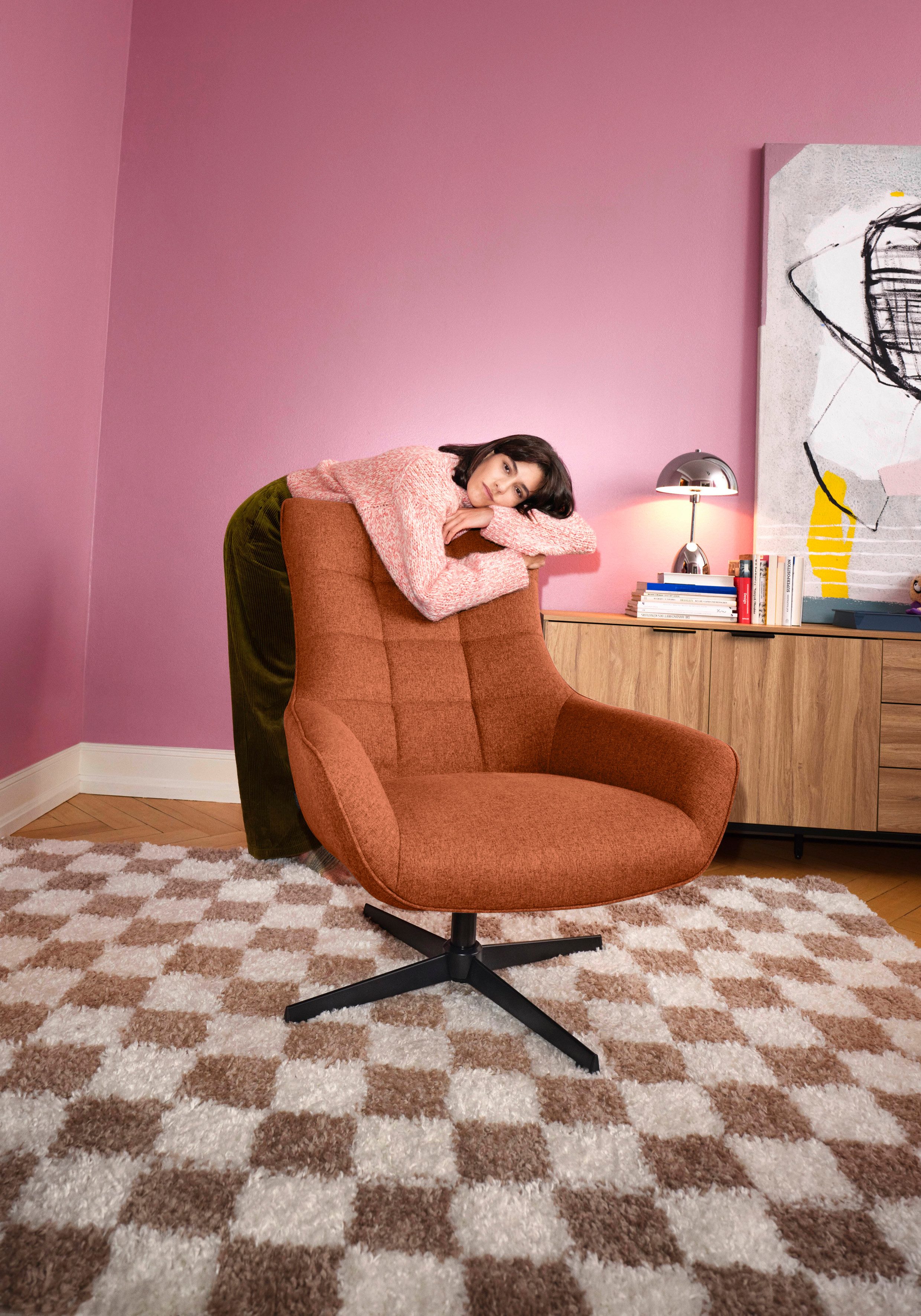 OTTO home Ohrensessel LEMOORE - OTTO. Verlässliche Qualität., Relaxsessel, TV-Sessel, 360° Grad drehbar