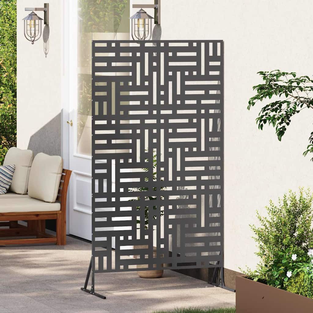 vidaXL Paravent 100 x 50 x 180 cm Paravent Sichtschutz 180 cm aus pulverbeschichtetem
