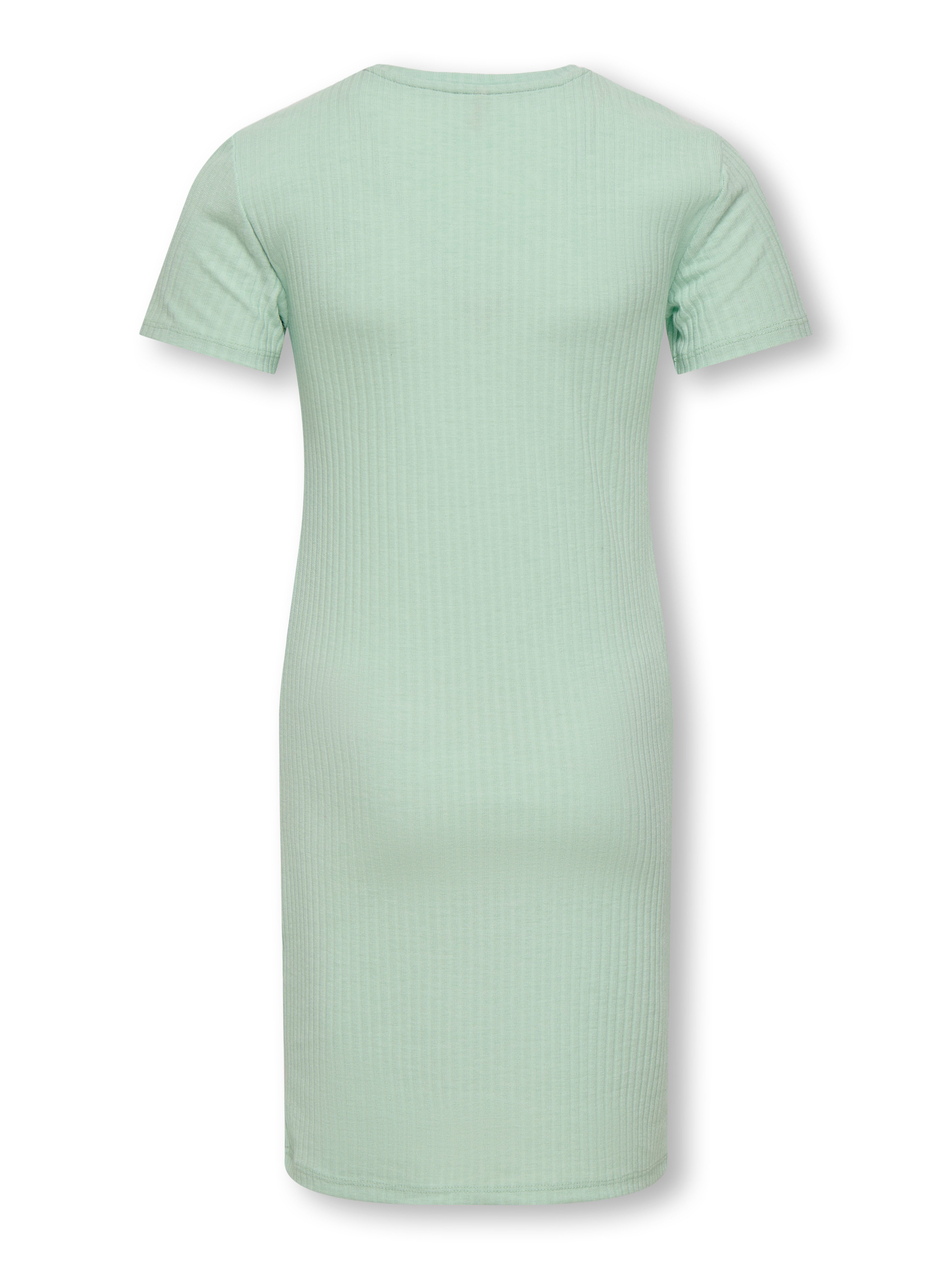 KIDS ONLY Jerseykleid KOGVELA S/S DRESS VD ZA JRS aus gerippter Ware mit kurzem Arm