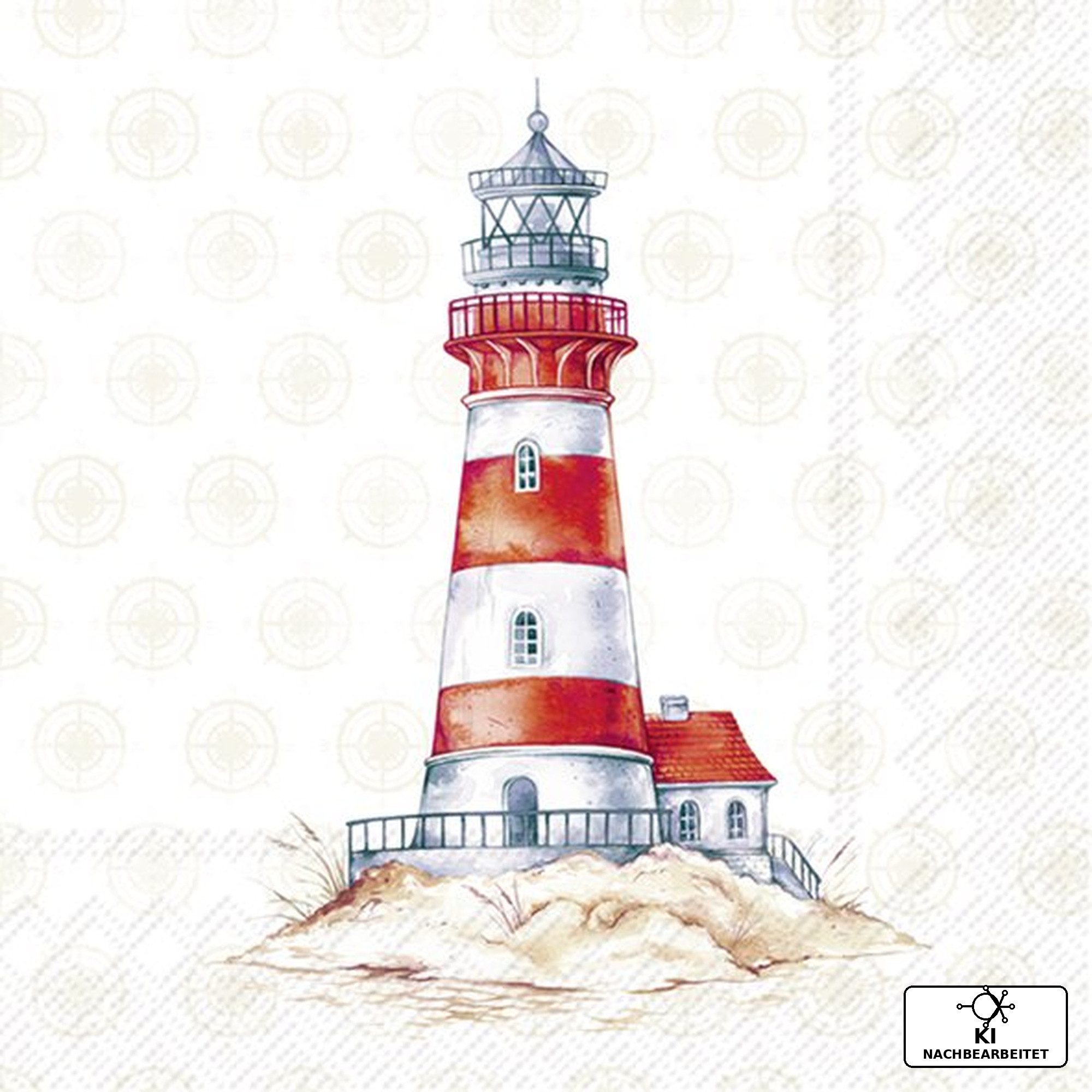 IHR Papierserviette Servietten 33x33 cm "Leuchtturm/Lighthouse" von ihr