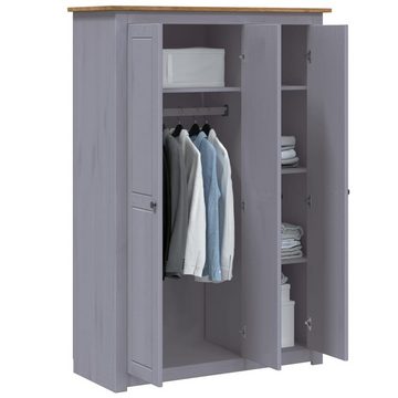 DOTMALL Kleiderschrank Garderobenschrank (BxHxT: 118×50×171,5 cm) aus Massivholz mit 3 Türen