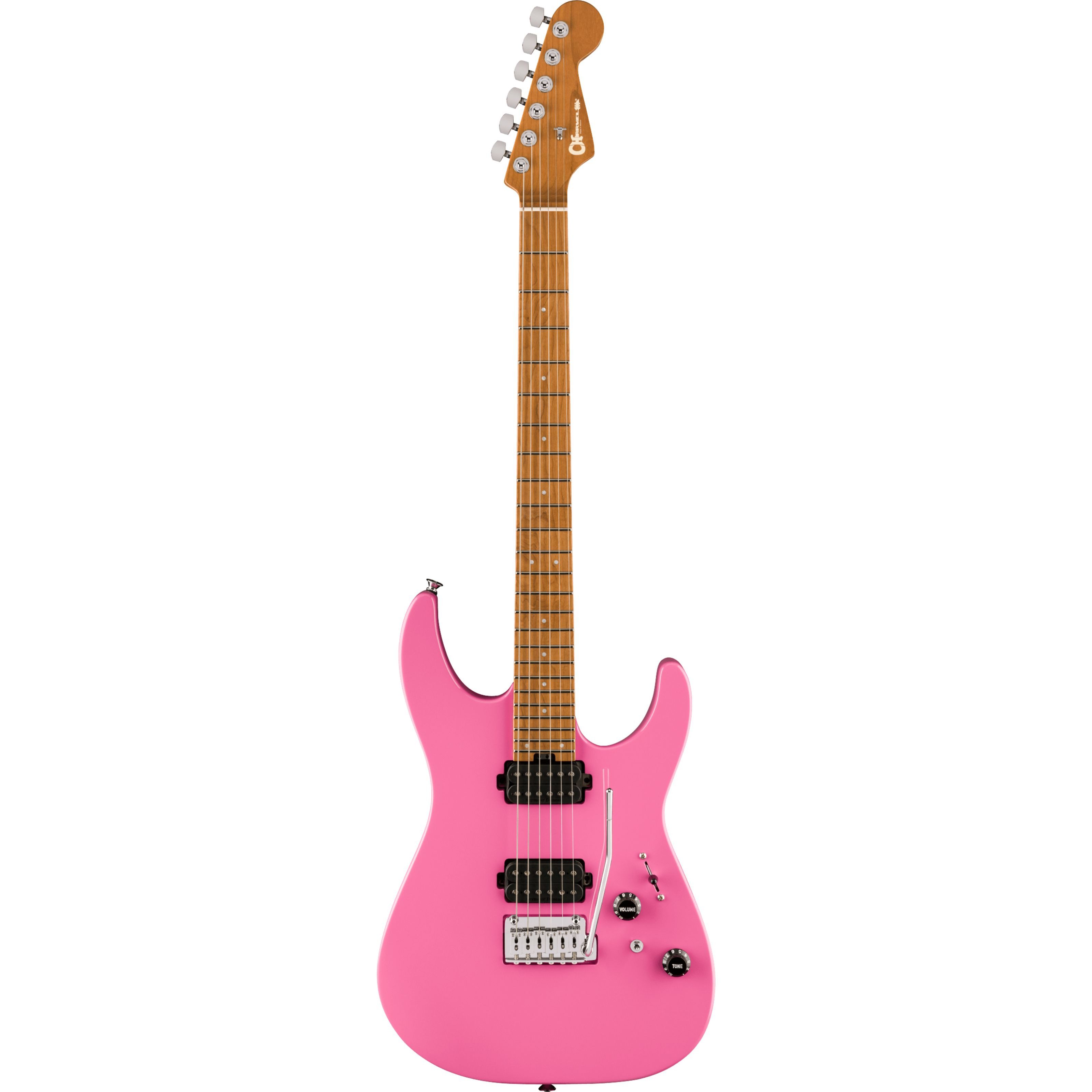 Charvel E-Gitarre, E-Gitarren, ST-Modelle, Pro-Mod DK24 HH 2PT CM Bubblegum Pink - E-Gitarre