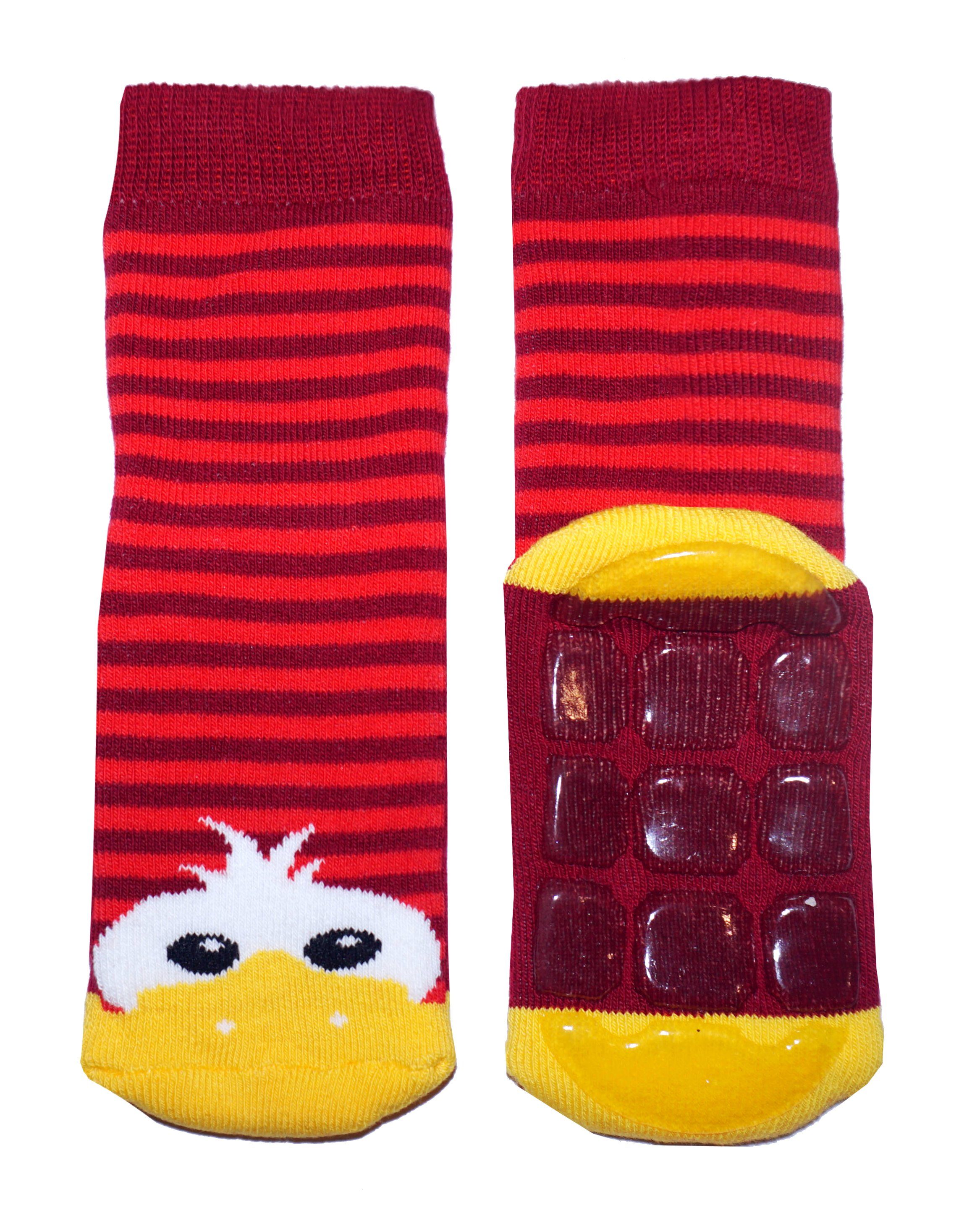 WERI SPEZIALS Strumpfhersteller GmbH ABS-Socken Kinder ABS-Socken für Mädchen und Jungs >>Kleine Ente<< aus Baumwolle mit Frottee