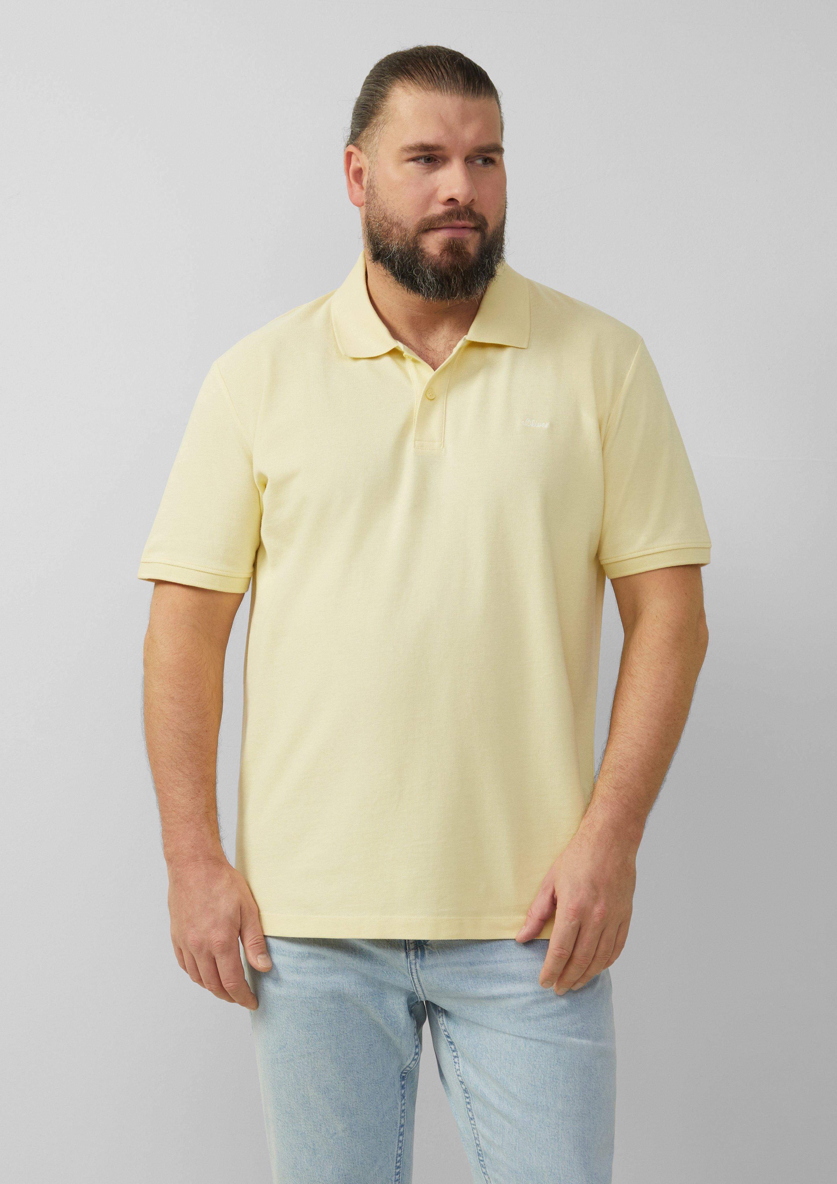 s.Oliver Kurzarmshirt Poloshirt aus Baumwollpiqué Stickerei günstig online kaufen