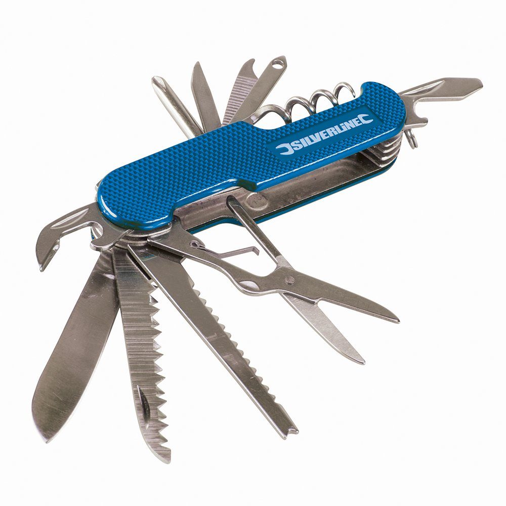Silverline Taschenmesser Taschenmesser mit 14 Funktionen blau