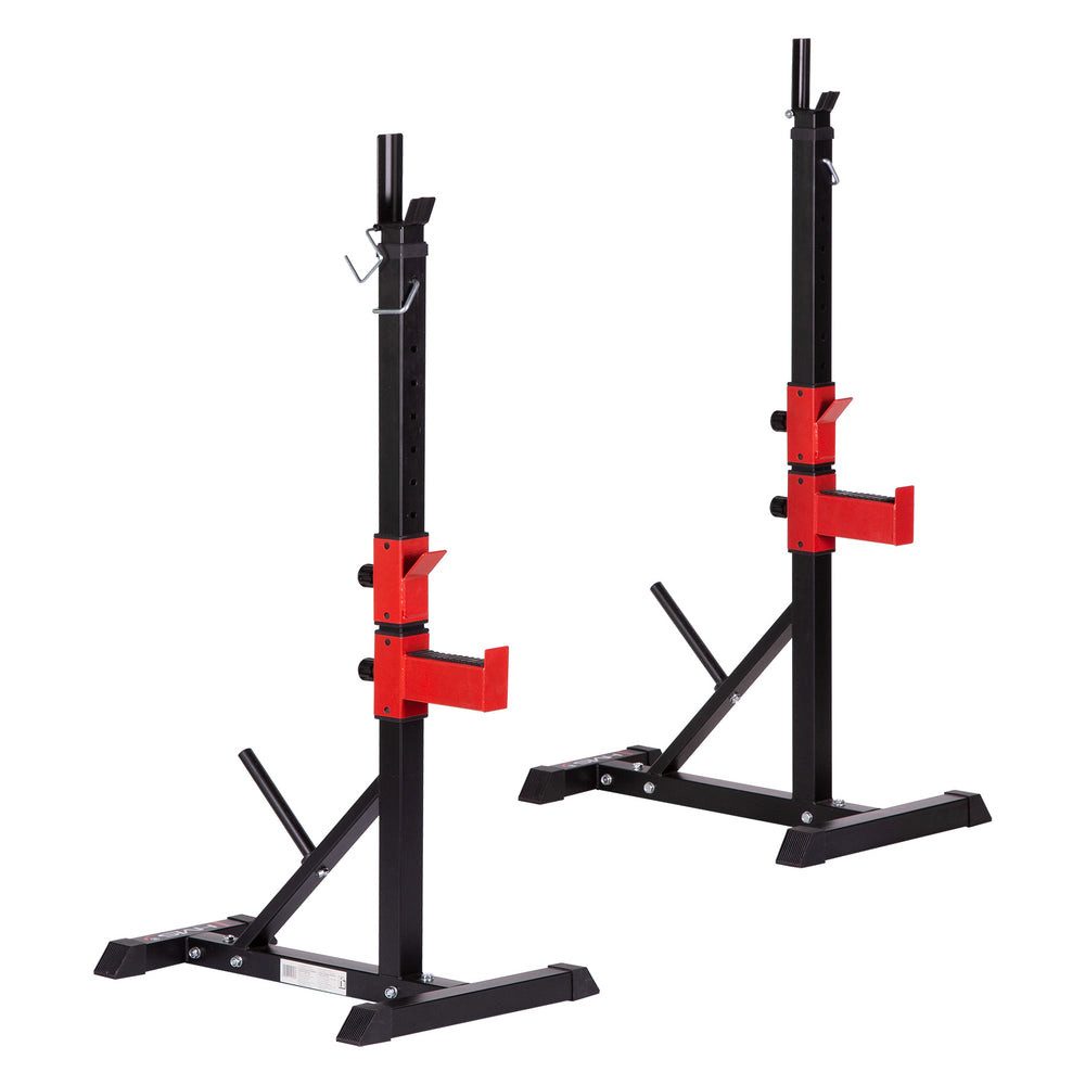 HMS Langhantelständer Kniebeugenständer Bankdrückständer Hantelablage, (Spar-Set, 2-St., 71 x 51 cm stabil), höhenverstellbar, Sicherheitsablagen, Scheibenablage