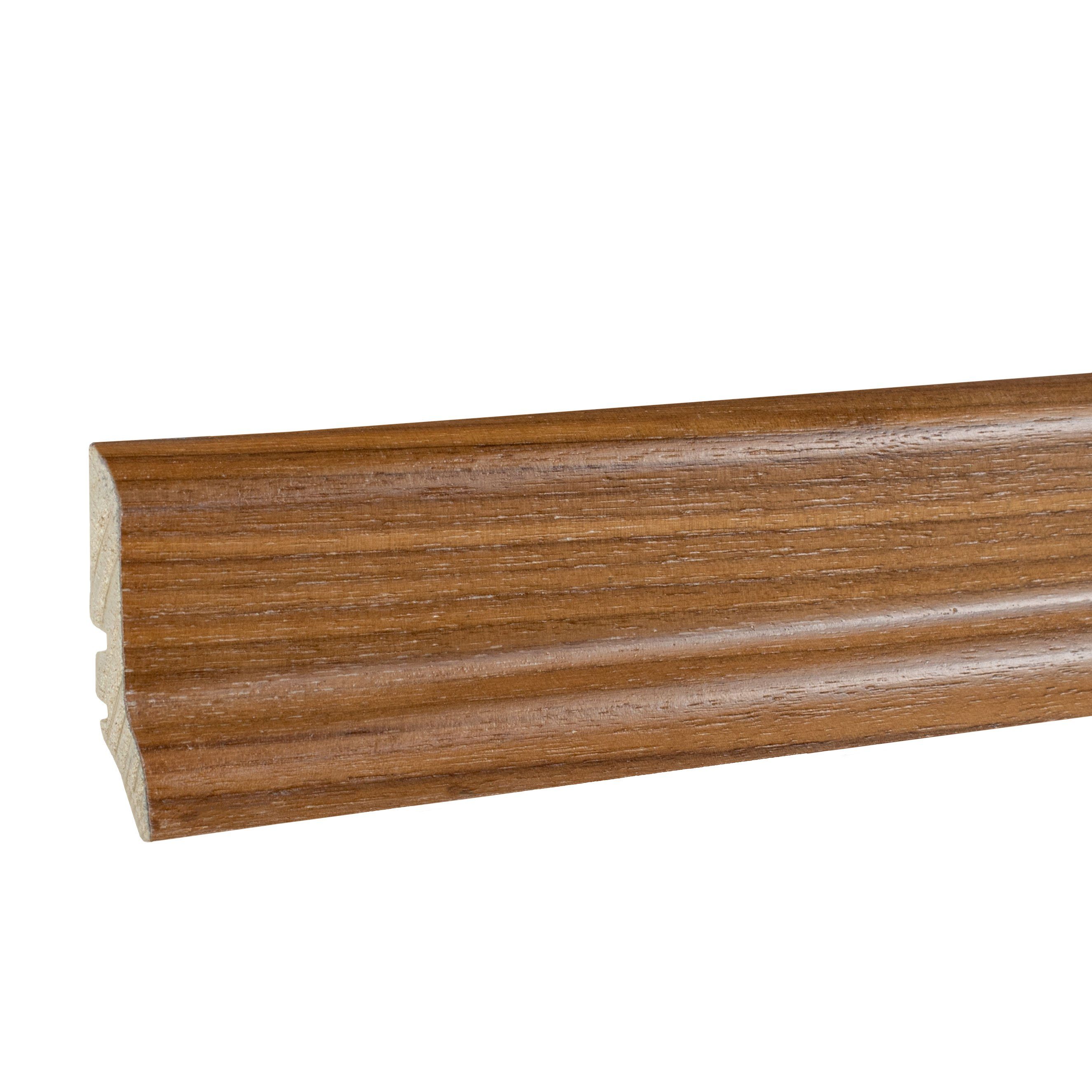 PROVISTON Sockelleiste 20 x 60 x 2500 mm Fußleiste Echtholzfurnier Nussbaum by PROVISTON, L: 250 cm, Spar-Set, 5-St.