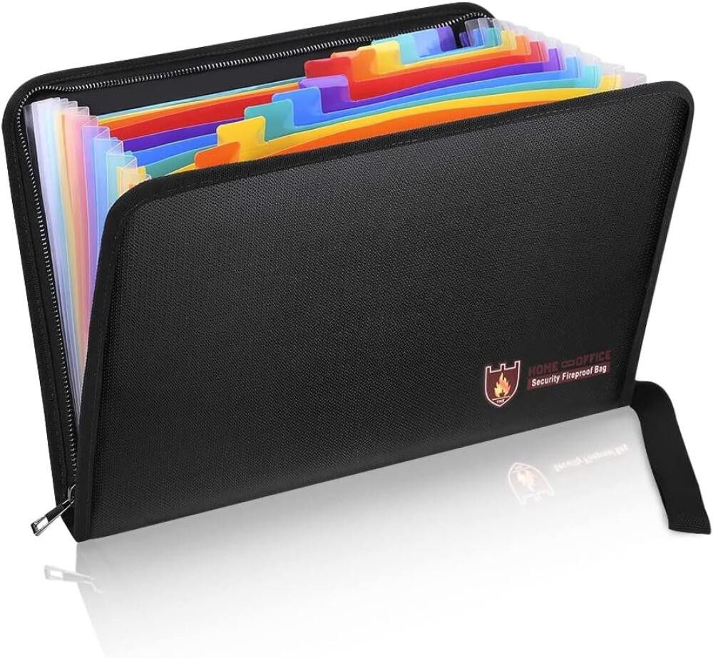 FELIXLEO Dokumententasche Feuerfeste Dokumententasche A4 Wasserdicht 12 Taschen (1-tlg)